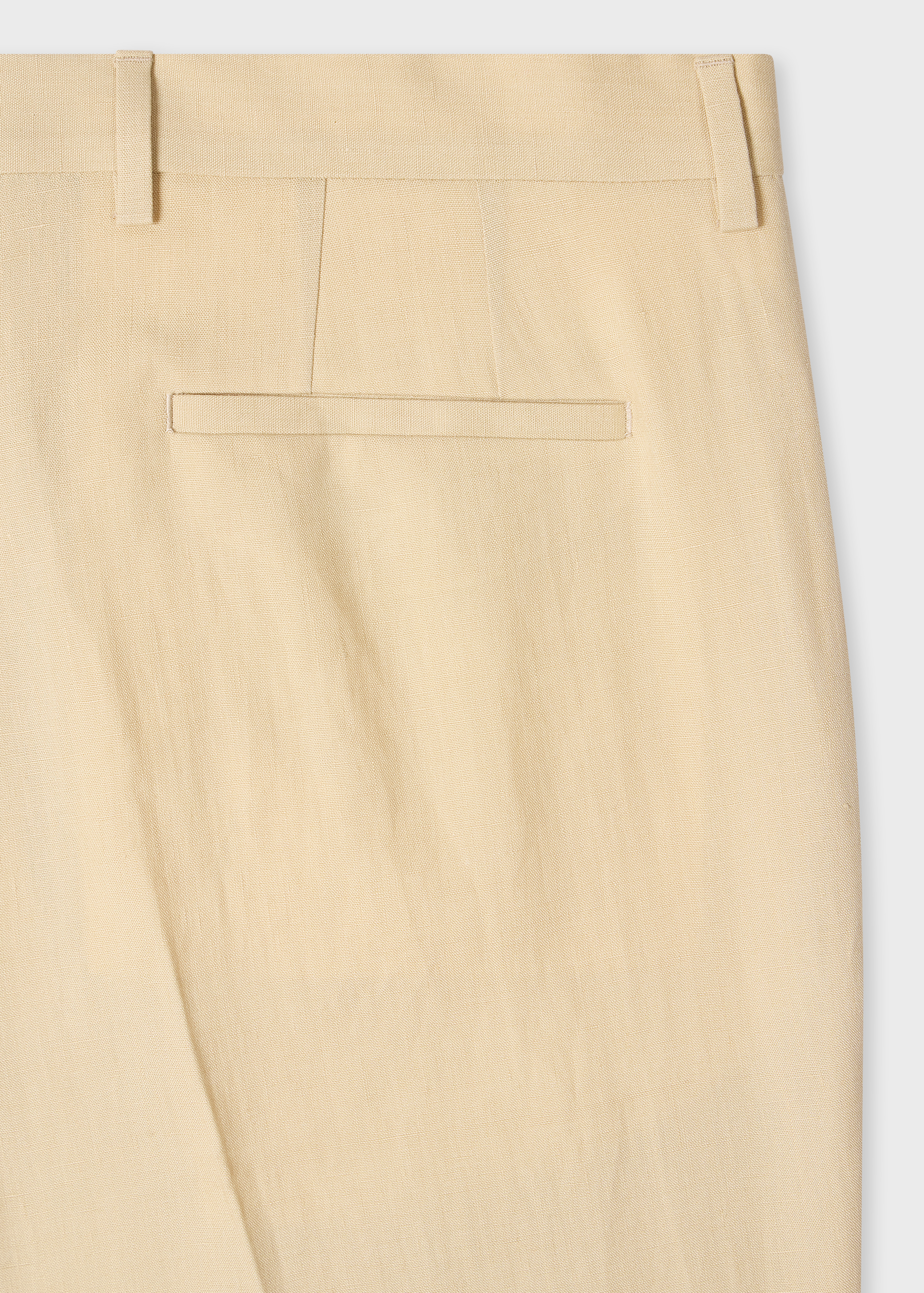 Tapered-Fit Ecru Linen Trousers thumbnail 5