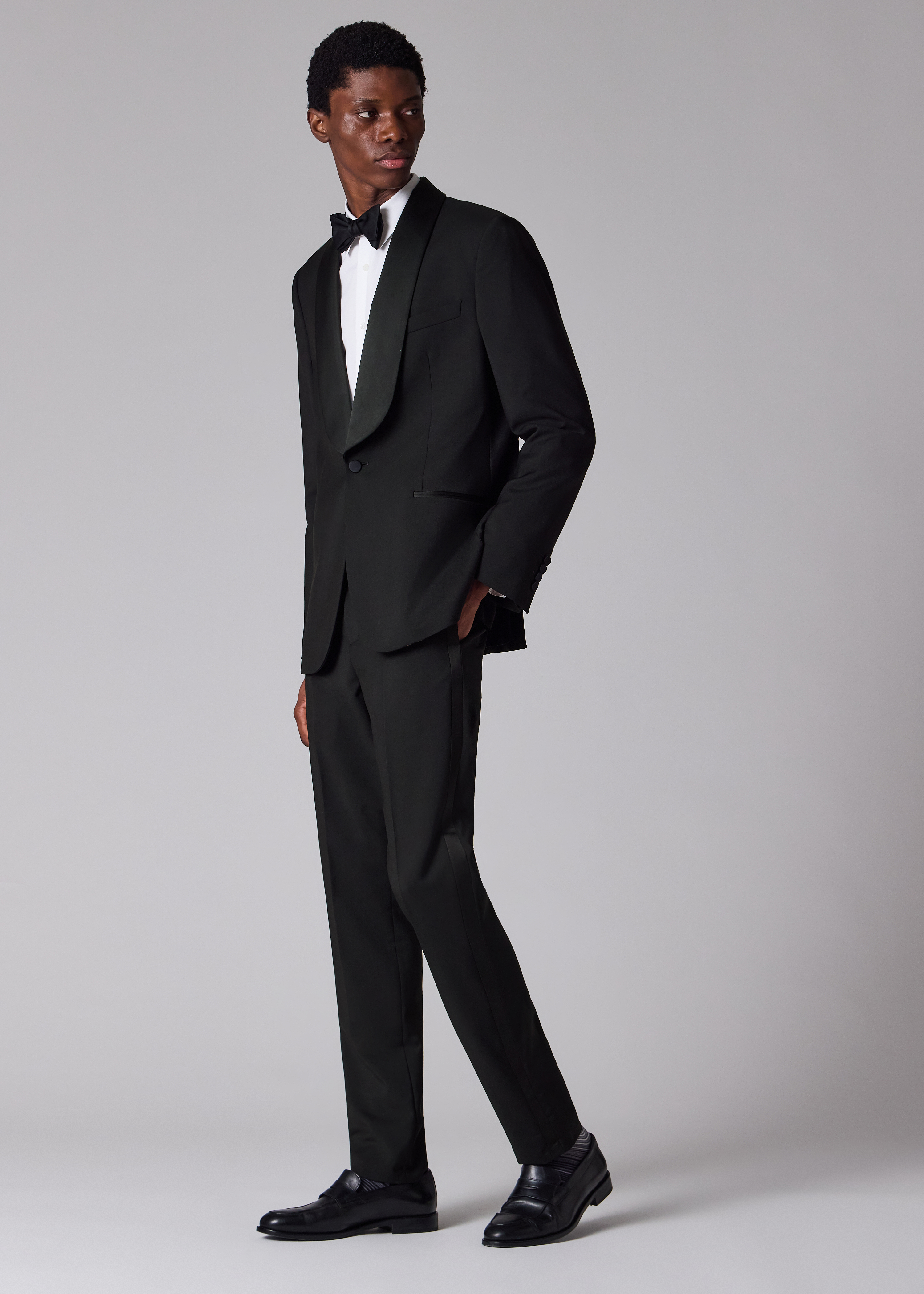 Black Wool-Mohair Evening Blazer thumbnail 5