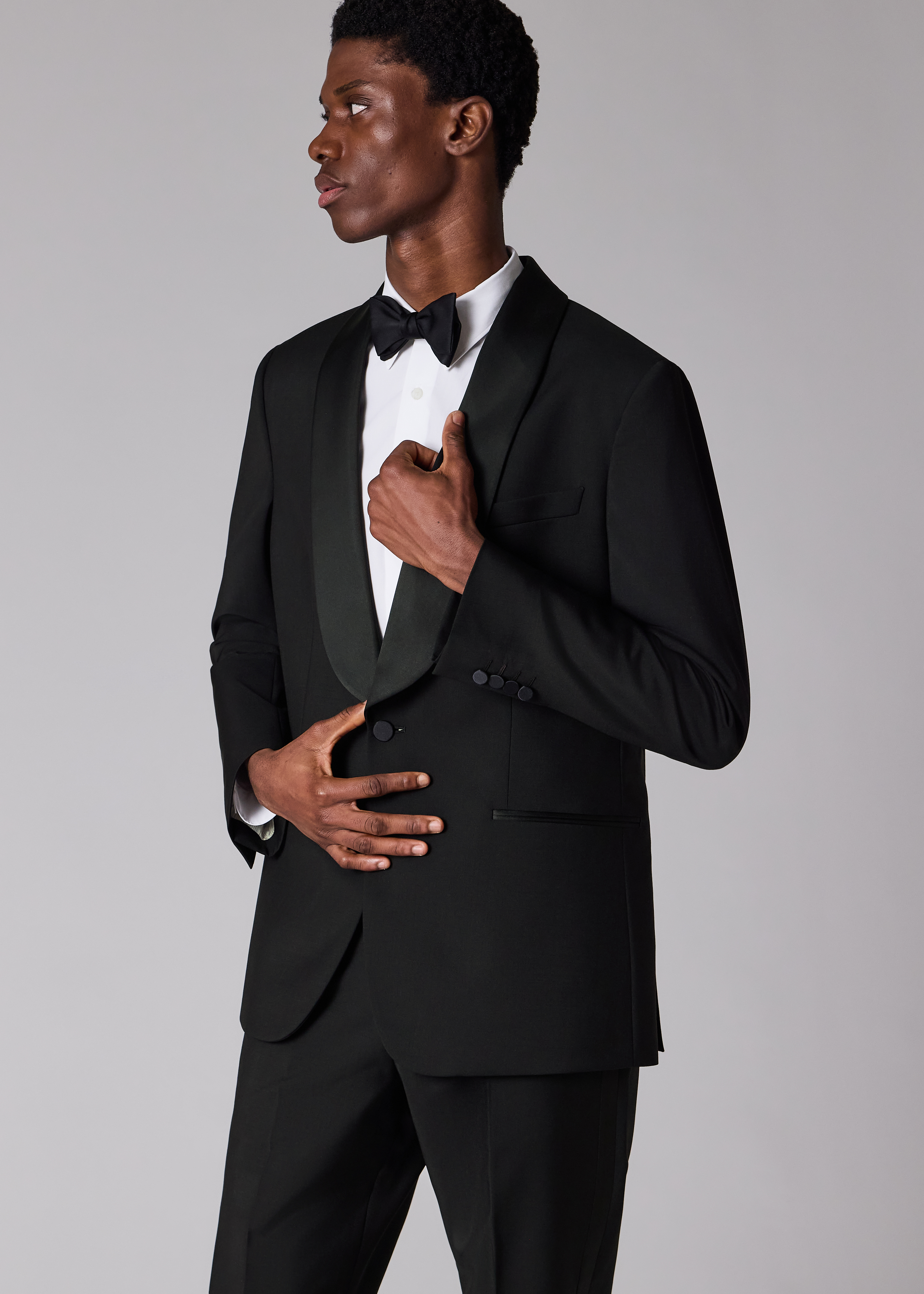 Black Wool-Mohair Evening Blazer thumbnail 4