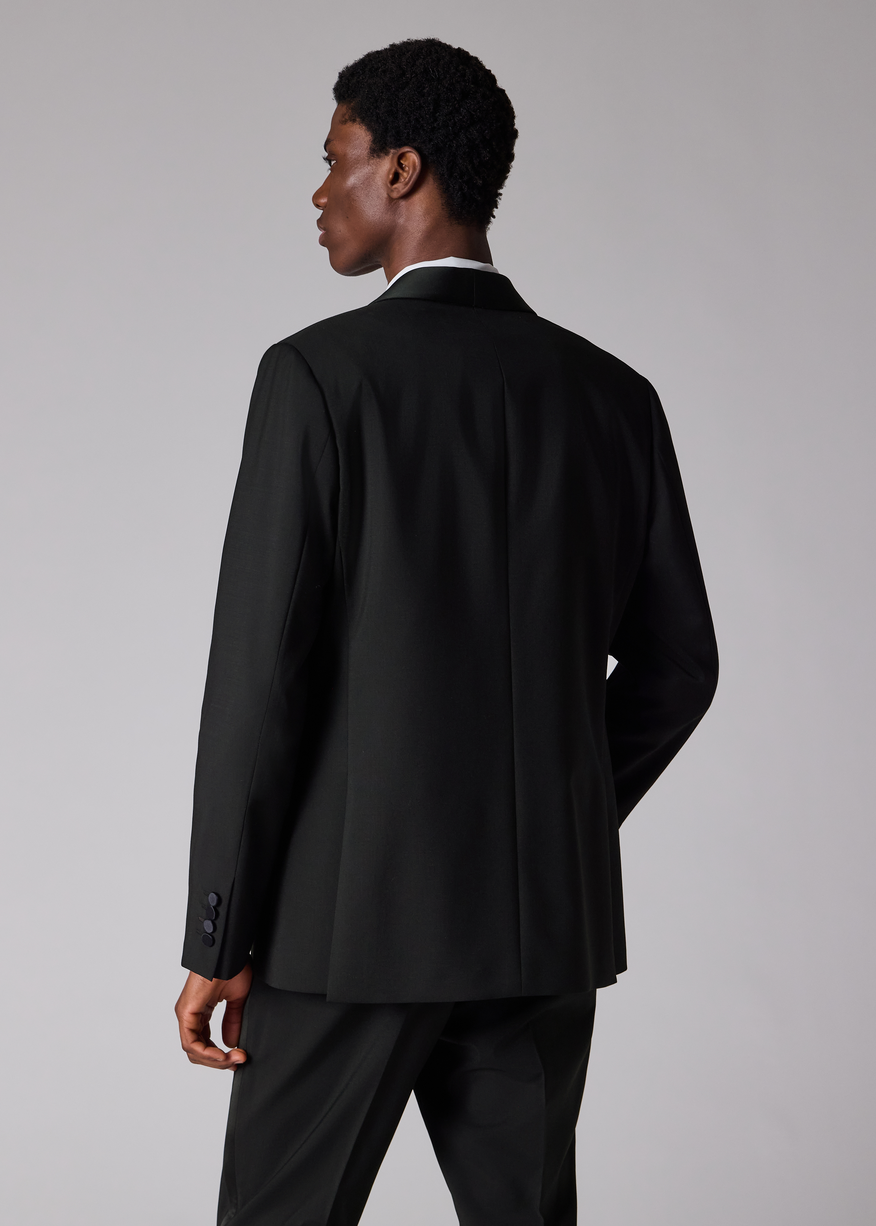Black Wool-Mohair Evening Blazer thumbnail 8