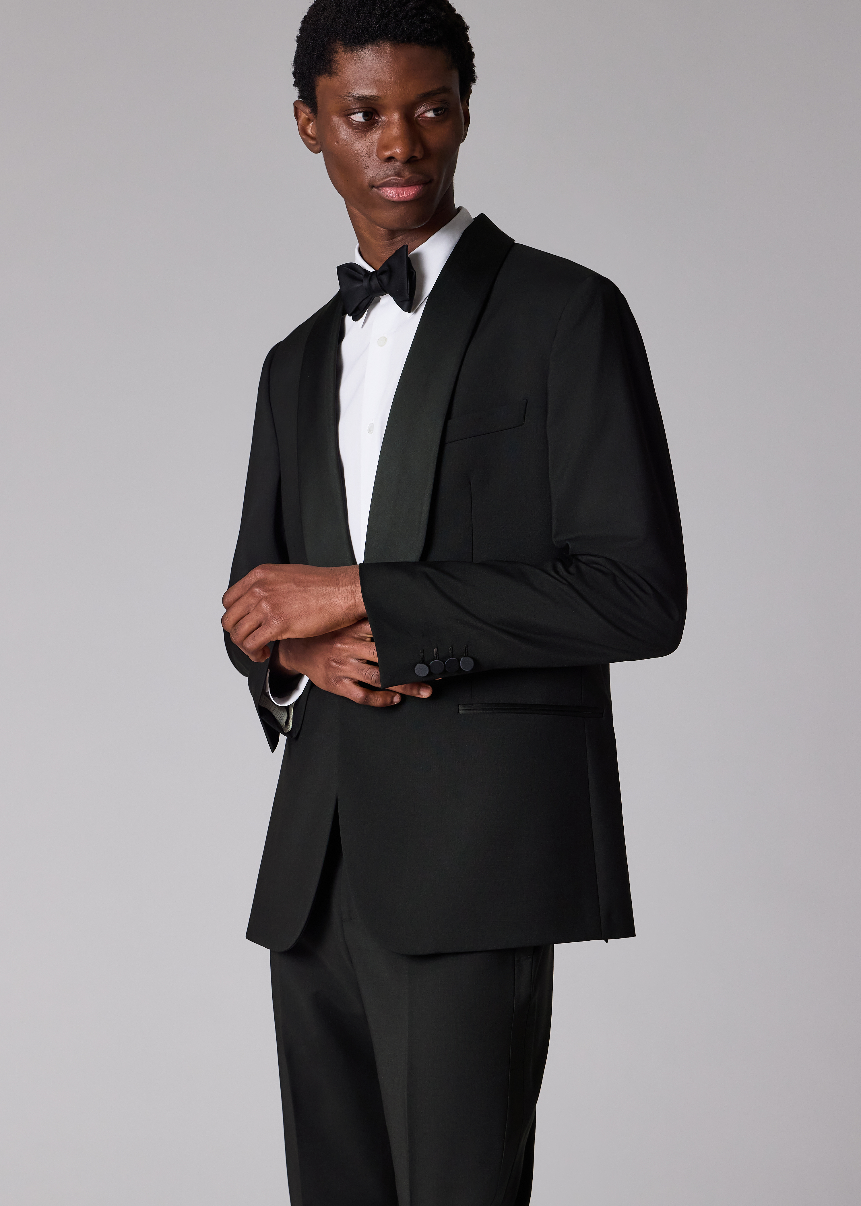 Black Wool-Mohair Evening Blazer thumbnail 6