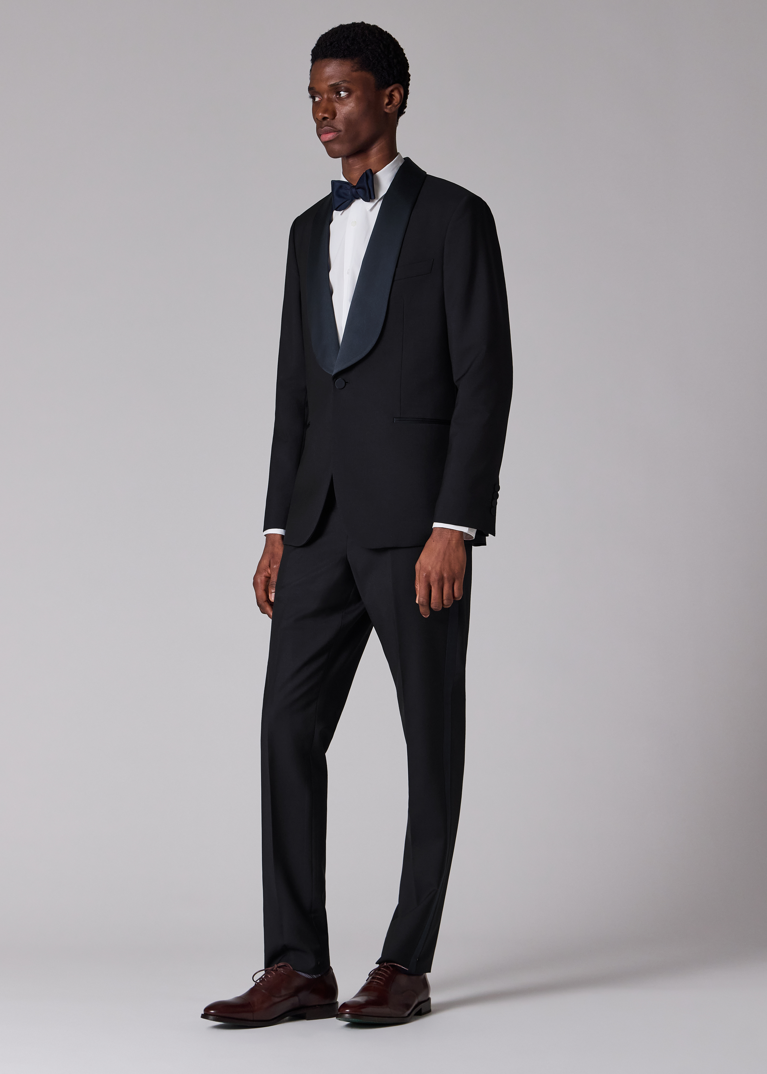 Navy Wool-Mohair Evening Blazer thumbnail 3