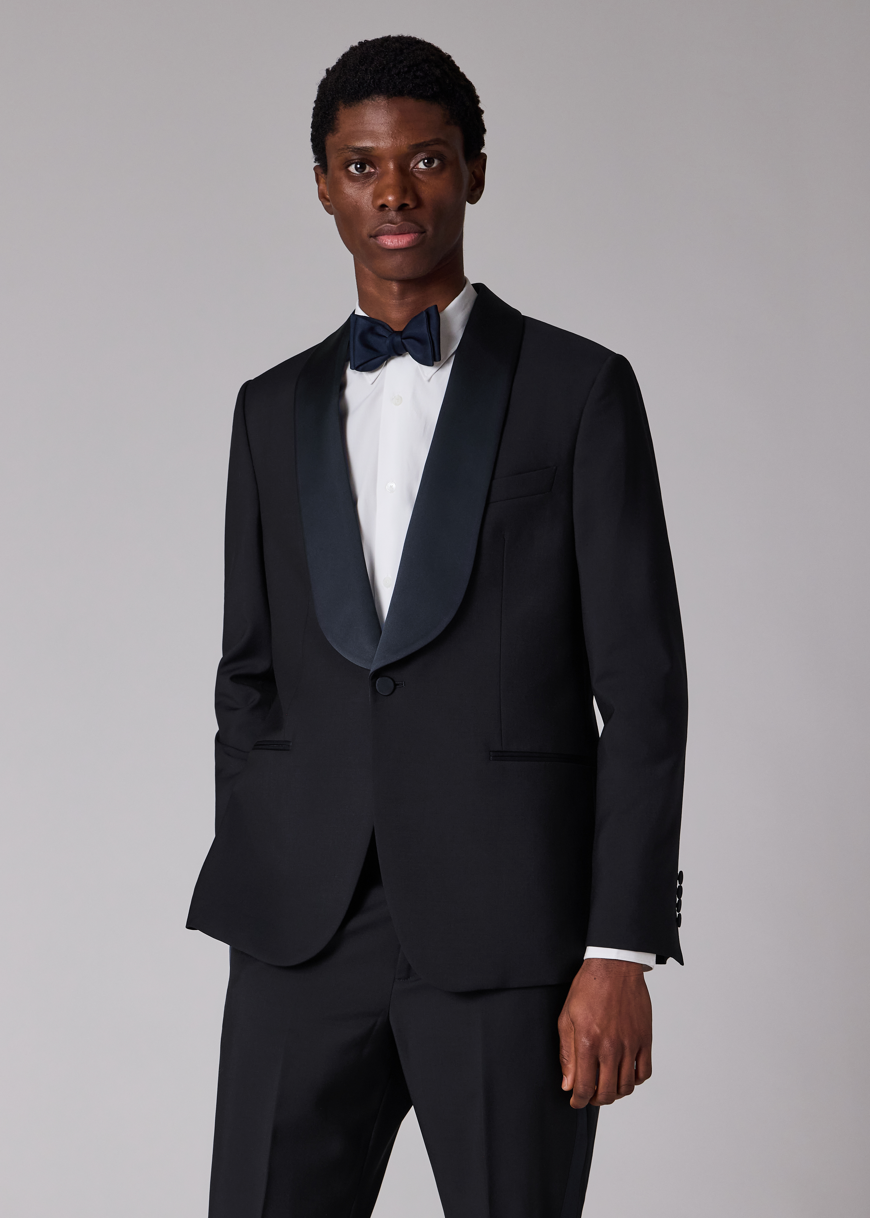 Navy Wool-Mohair Evening Blazer thumbnail 4