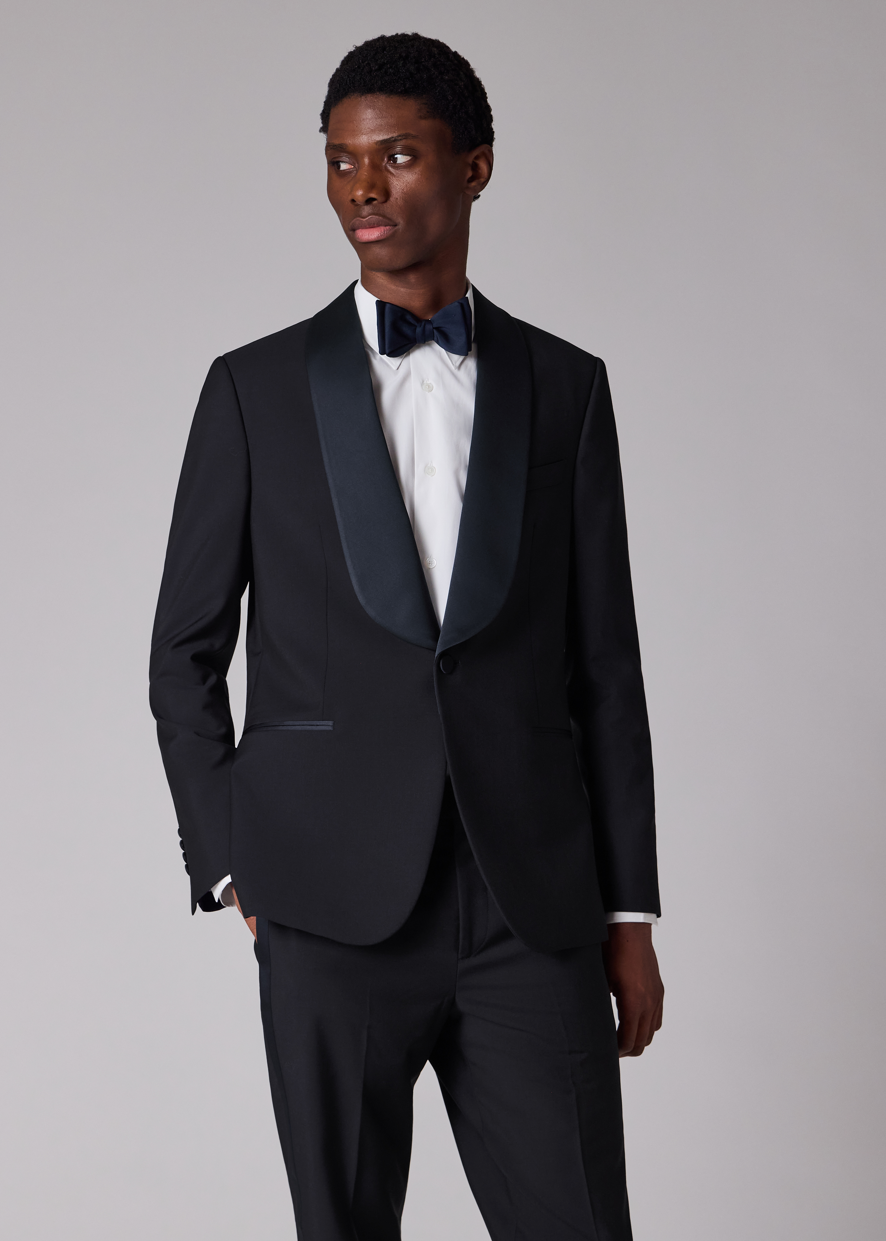 Navy Wool-Mohair Evening Blazer thumbnail 2