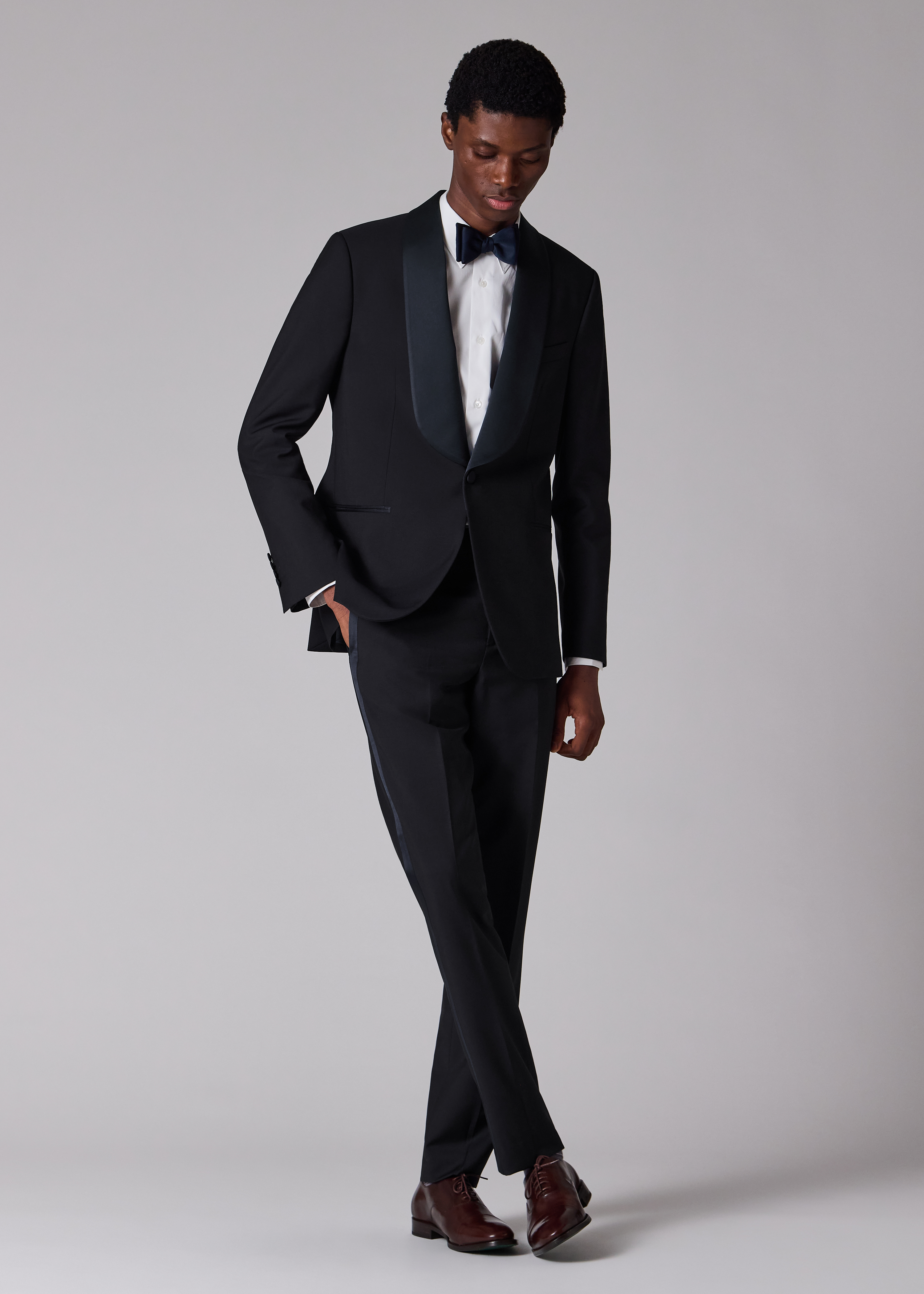 Navy Wool-Mohair Evening Blazer thumbnail 6