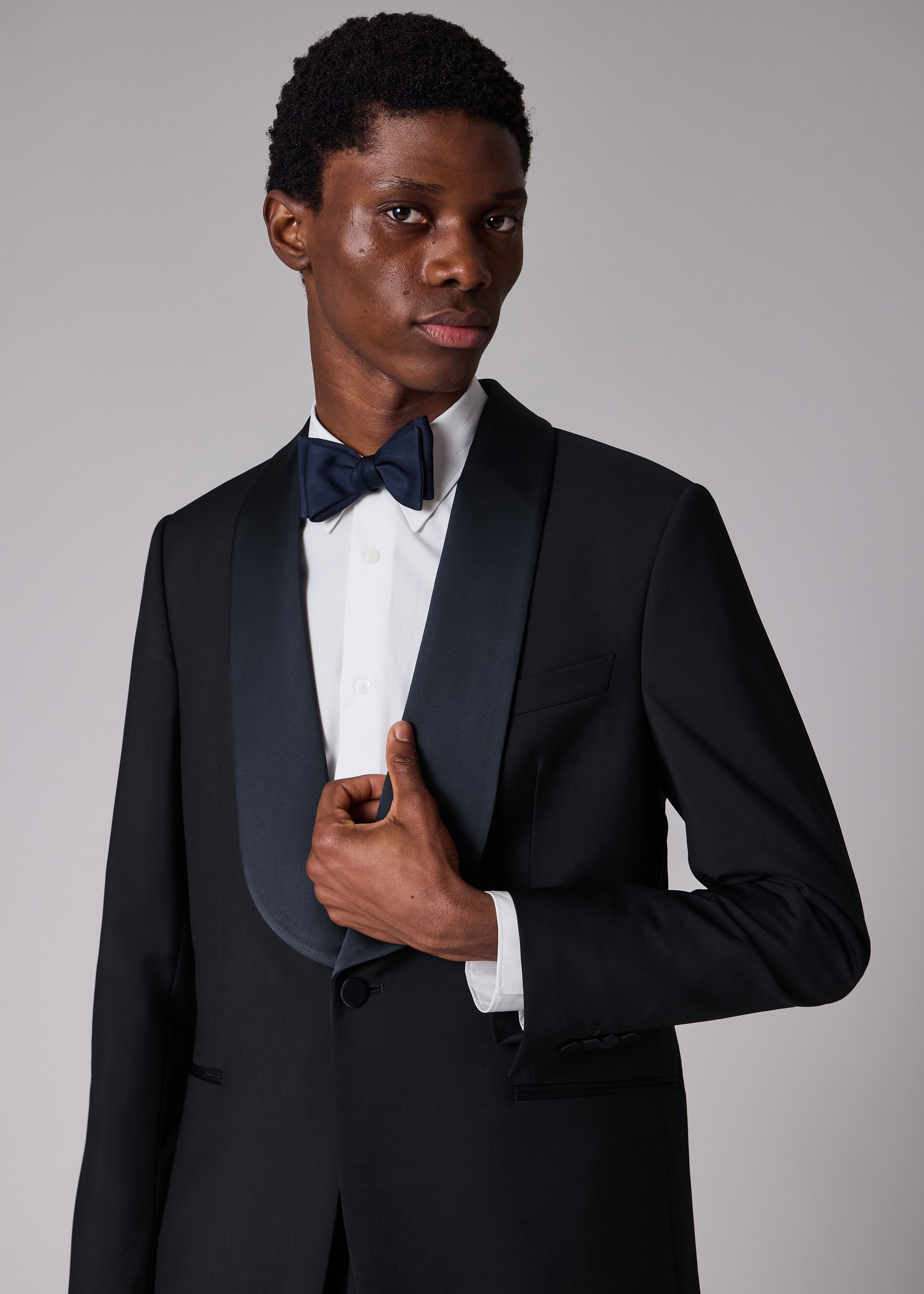 Navy Wool-Mohair Evening Blazer primary image