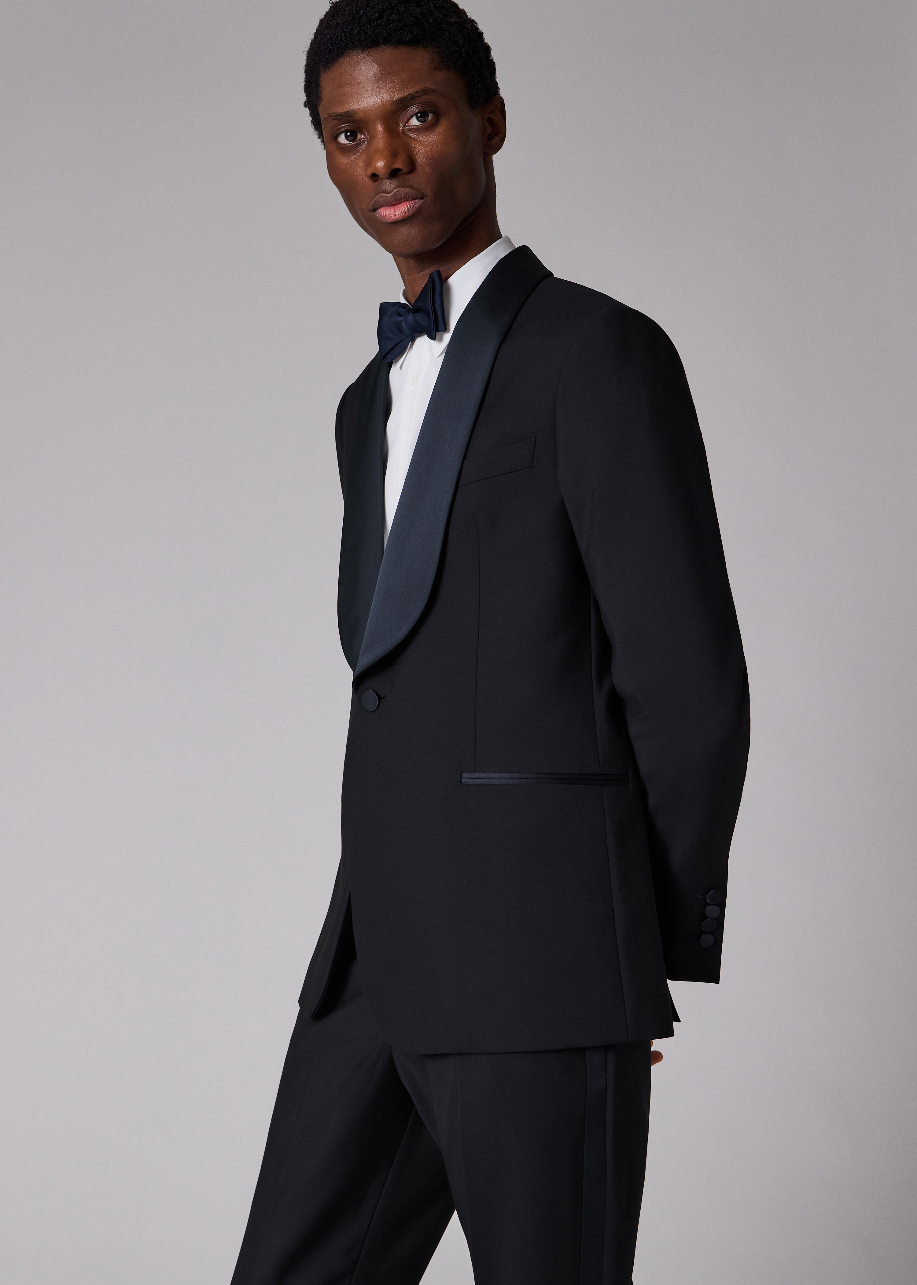 Navy Wool-Mohair Evening Blazer thumbnail 8
