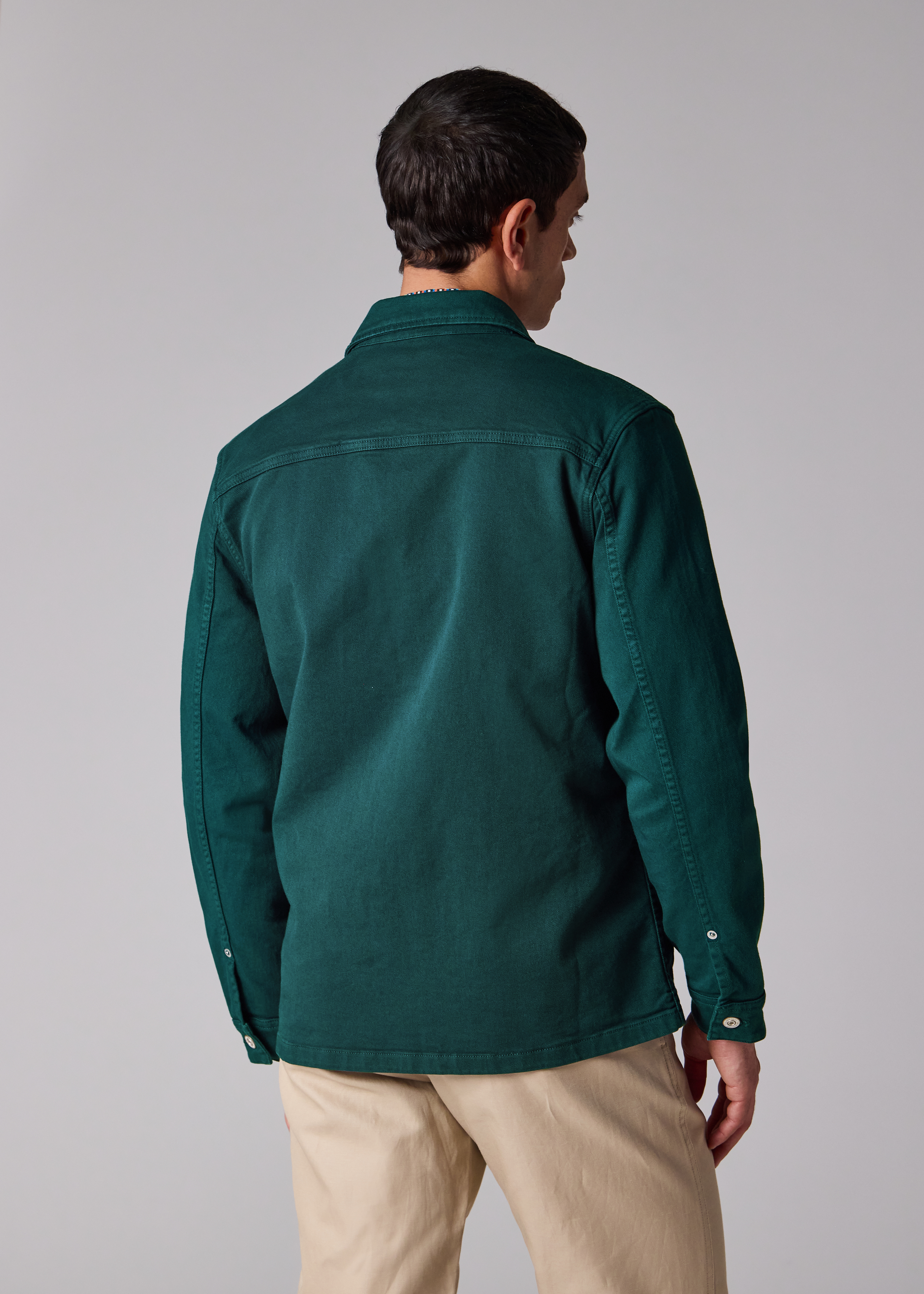 PS Paul Smith Petrol Green Garment-Dyed Denim Work Jacket | King's