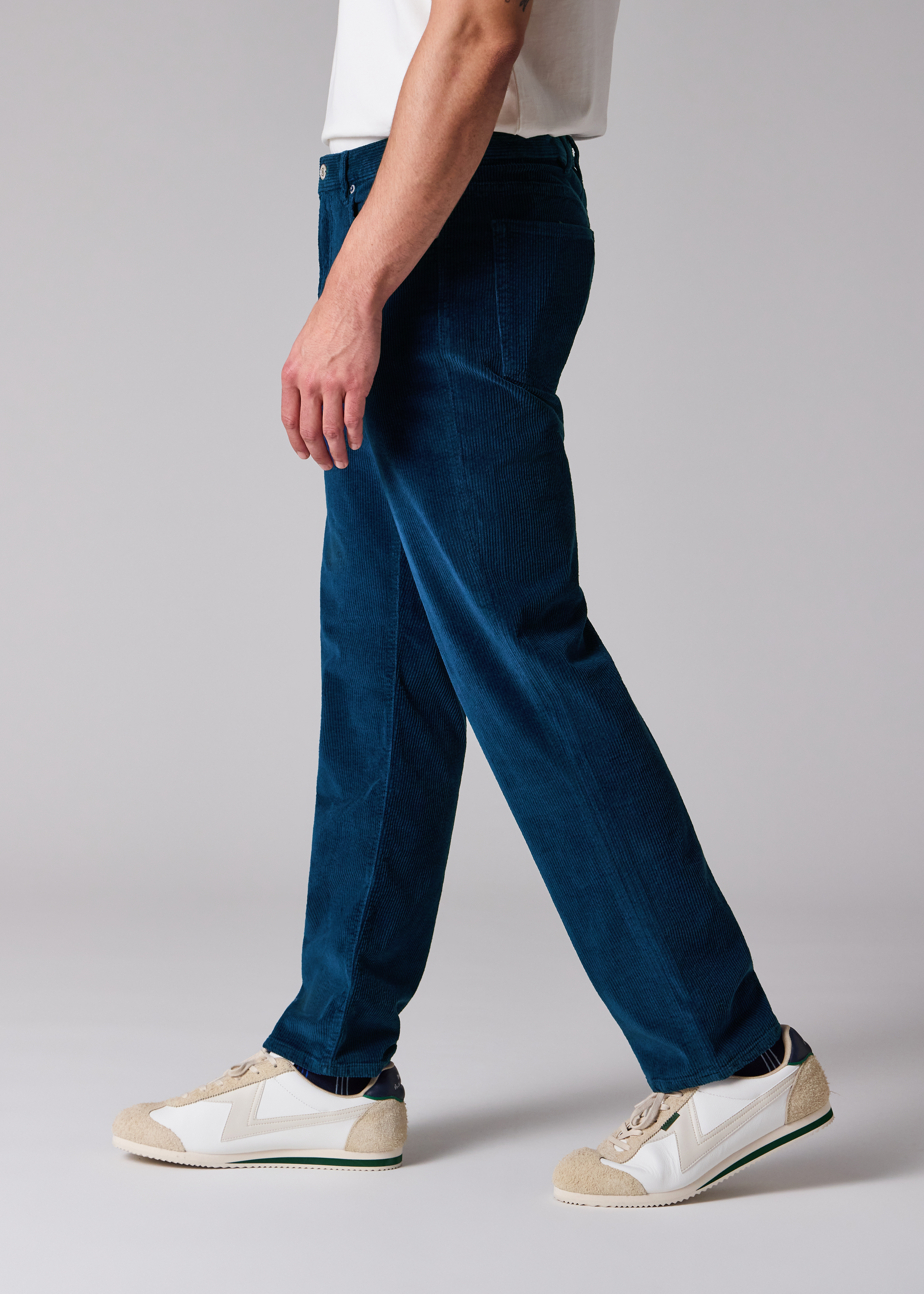 パンツ 2000's archive Paul smith corduroy pants Men's Relaxed Tapered-Fit Dark Blue Corduroy Trousers