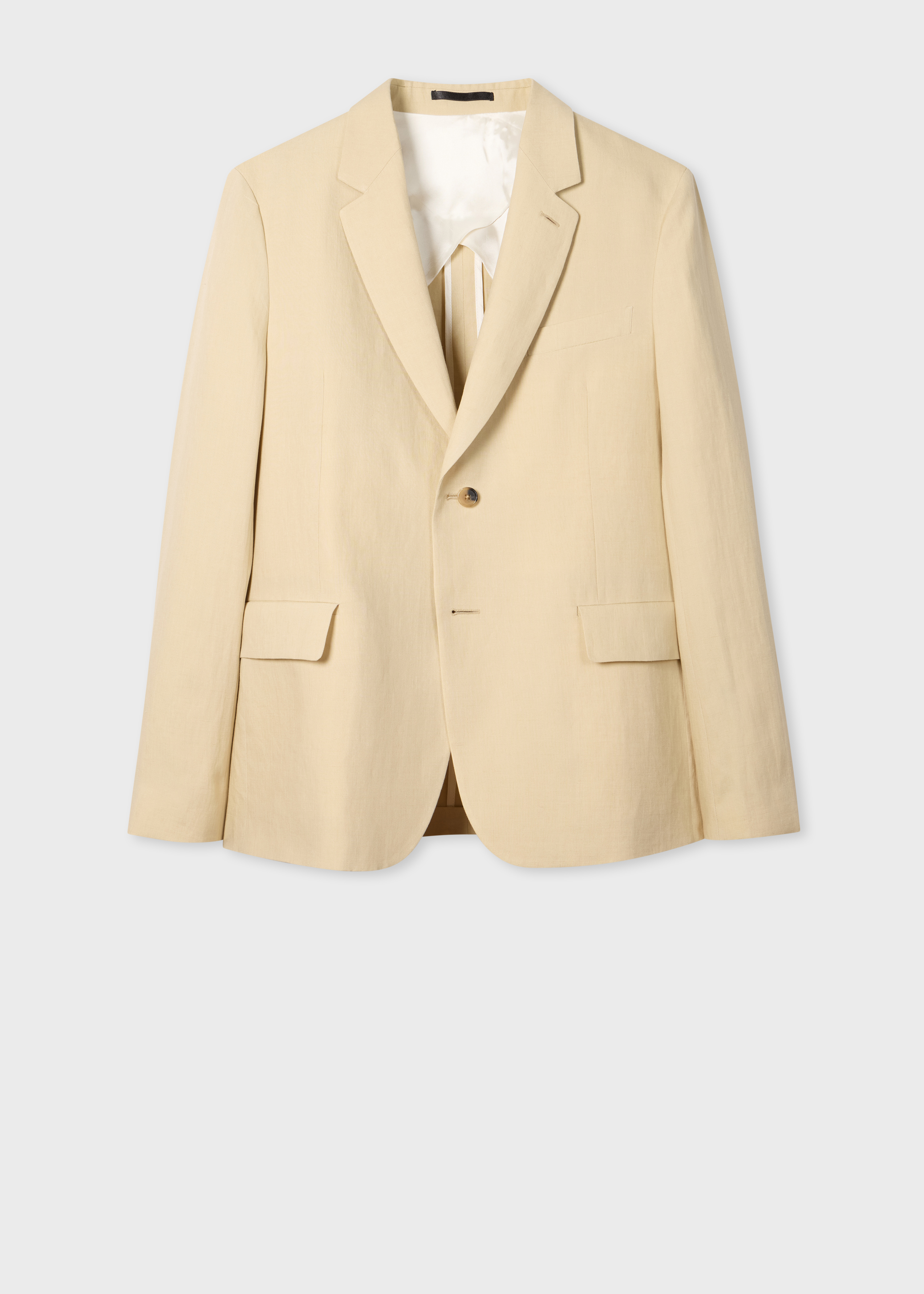 Ecru Linen Buggy-Lined Blazer primary image