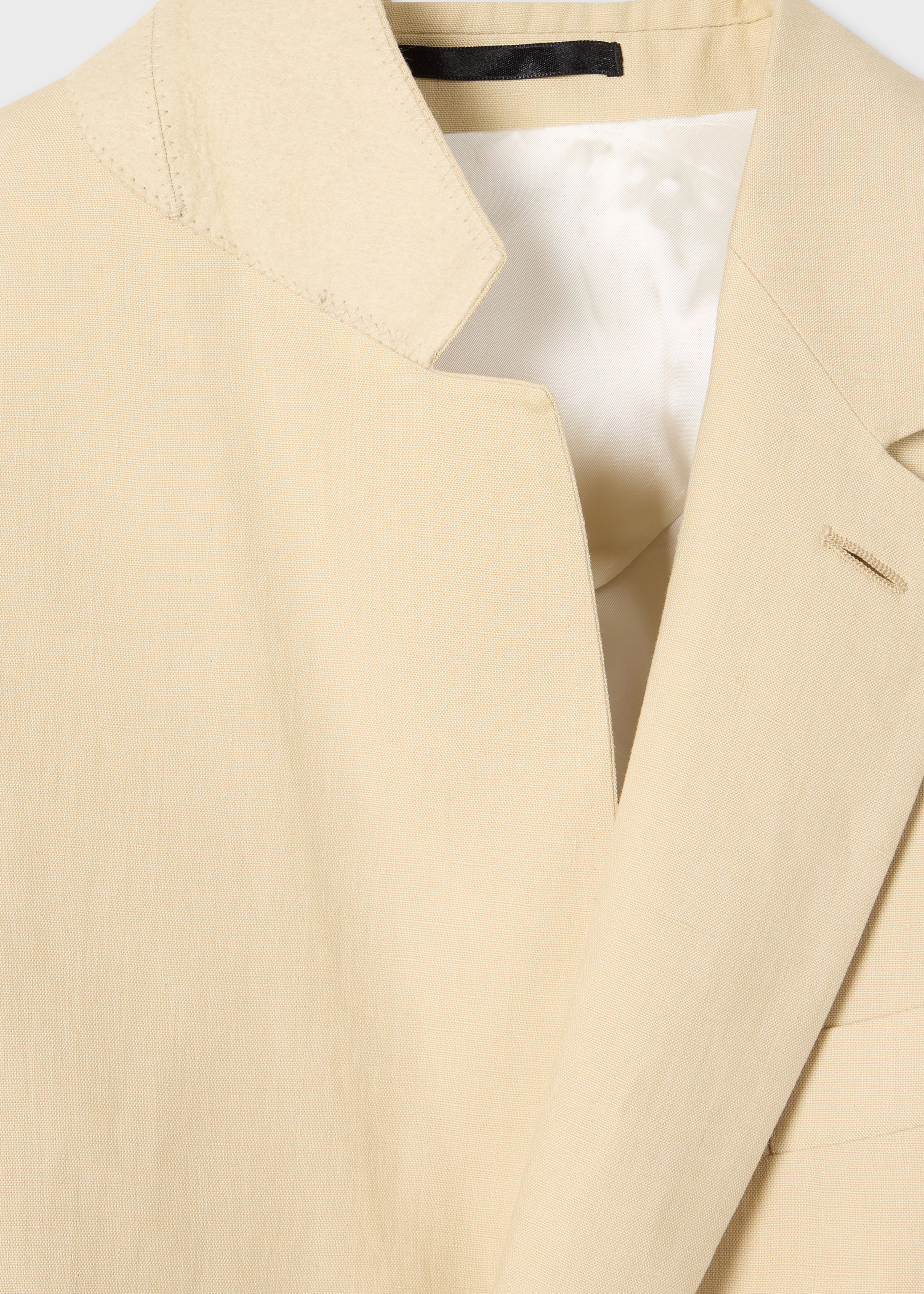 Ecru Linen Buggy-Lined Blazer thumbnail 8