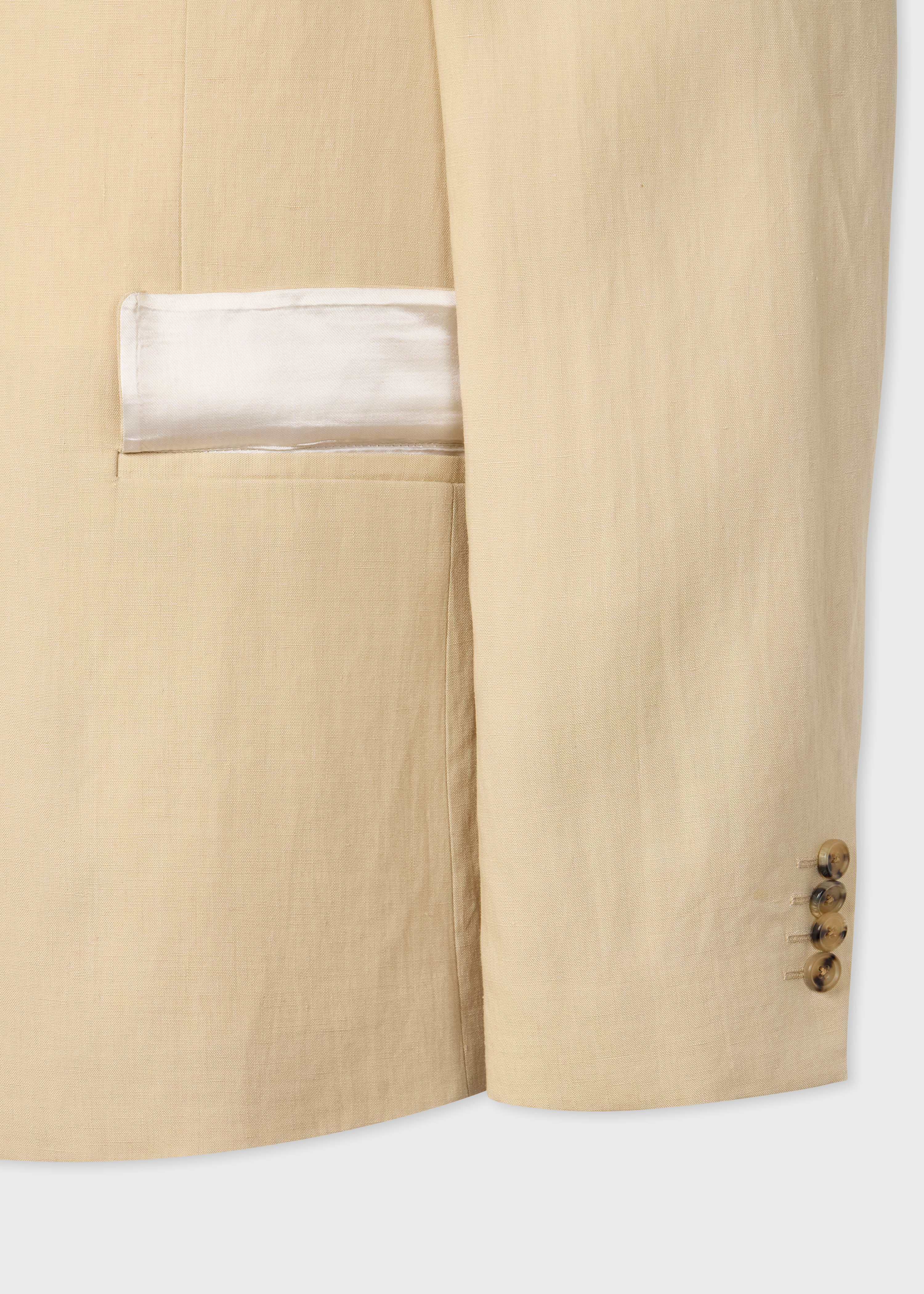 Ecru Linen Buggy-Lined Blazer thumbnail 2