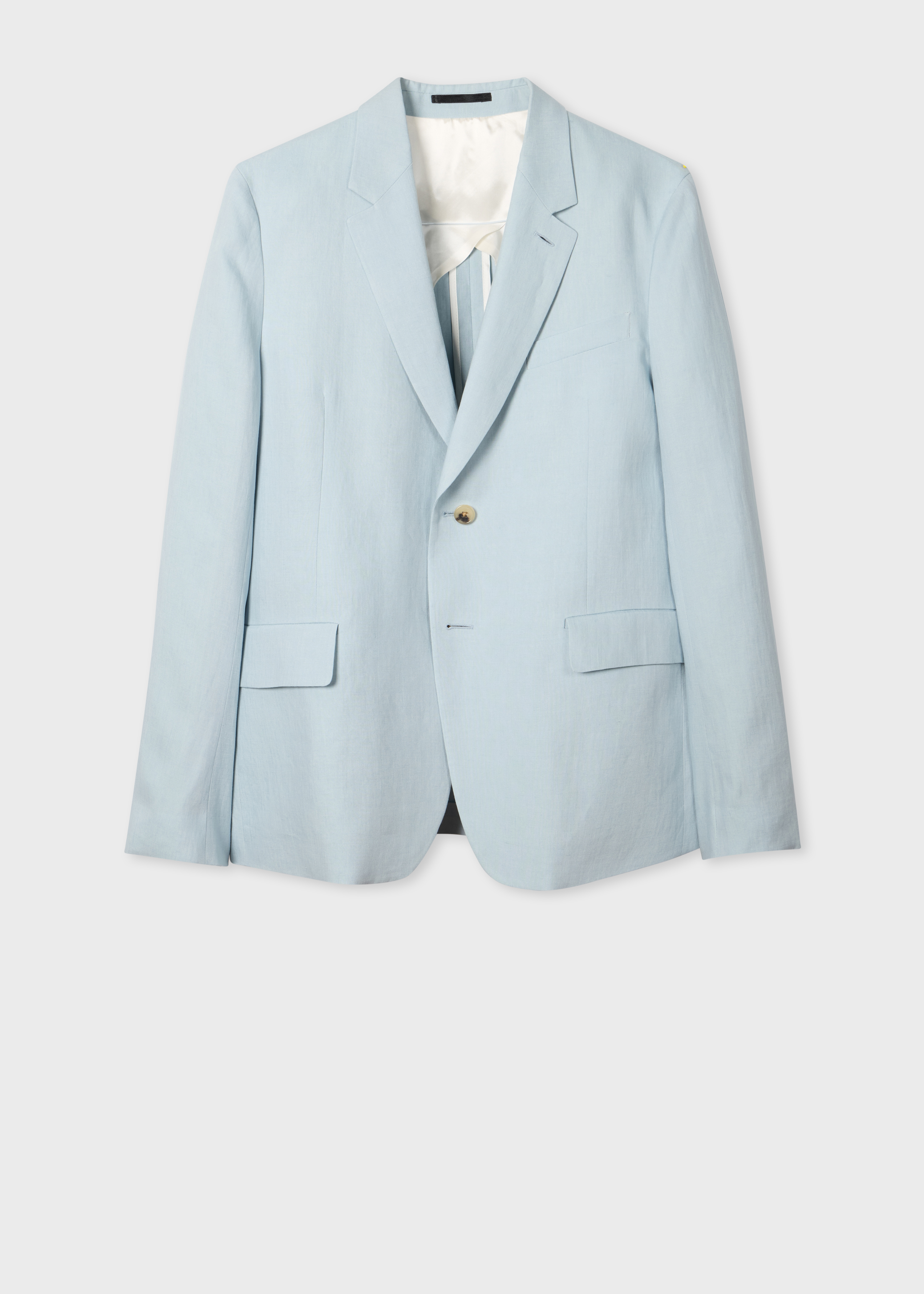 Light Blue Linen Buggy-Lined Blazer primary image