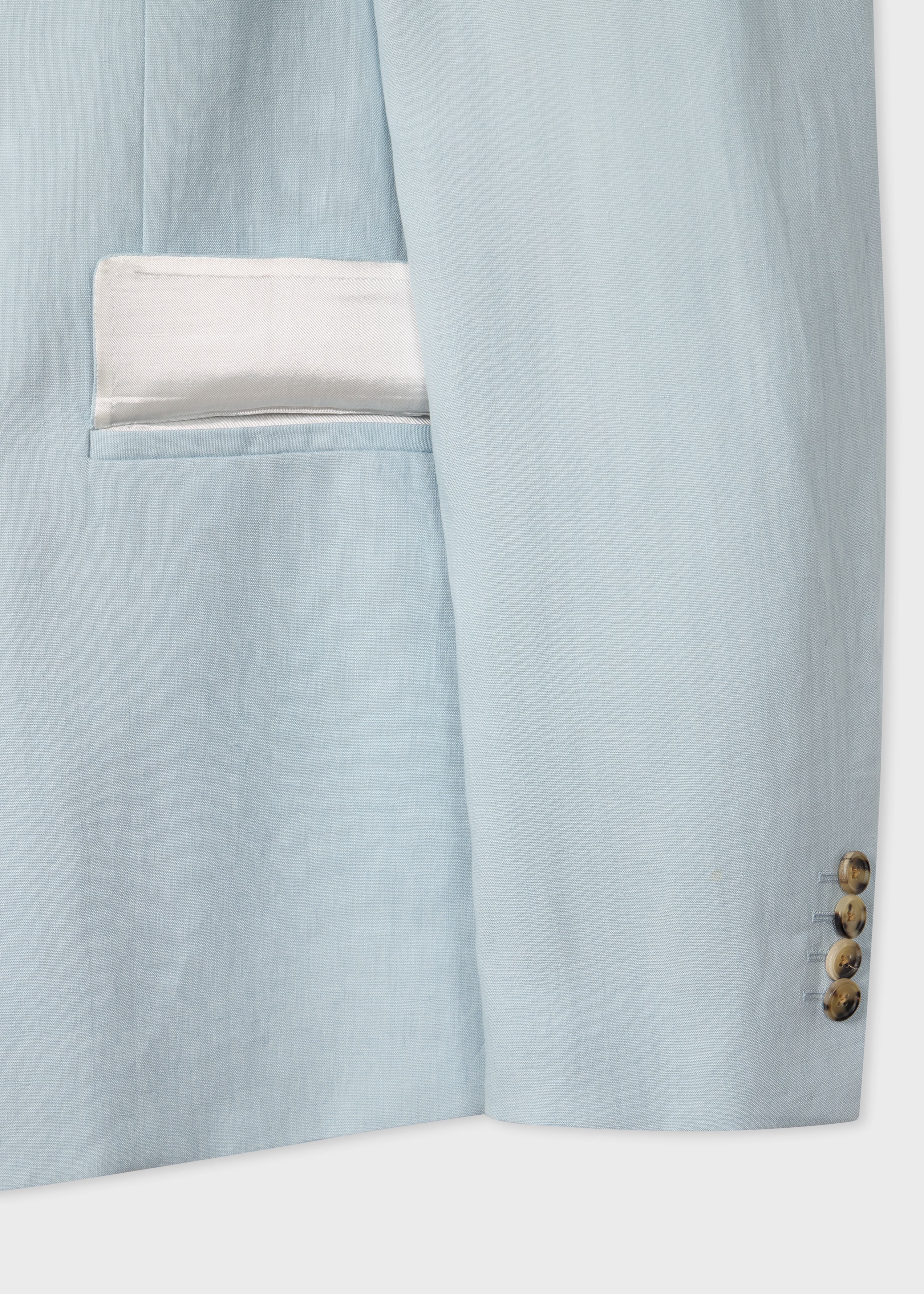 Light Blue Linen Buggy-Lined Blazer thumbnail 5