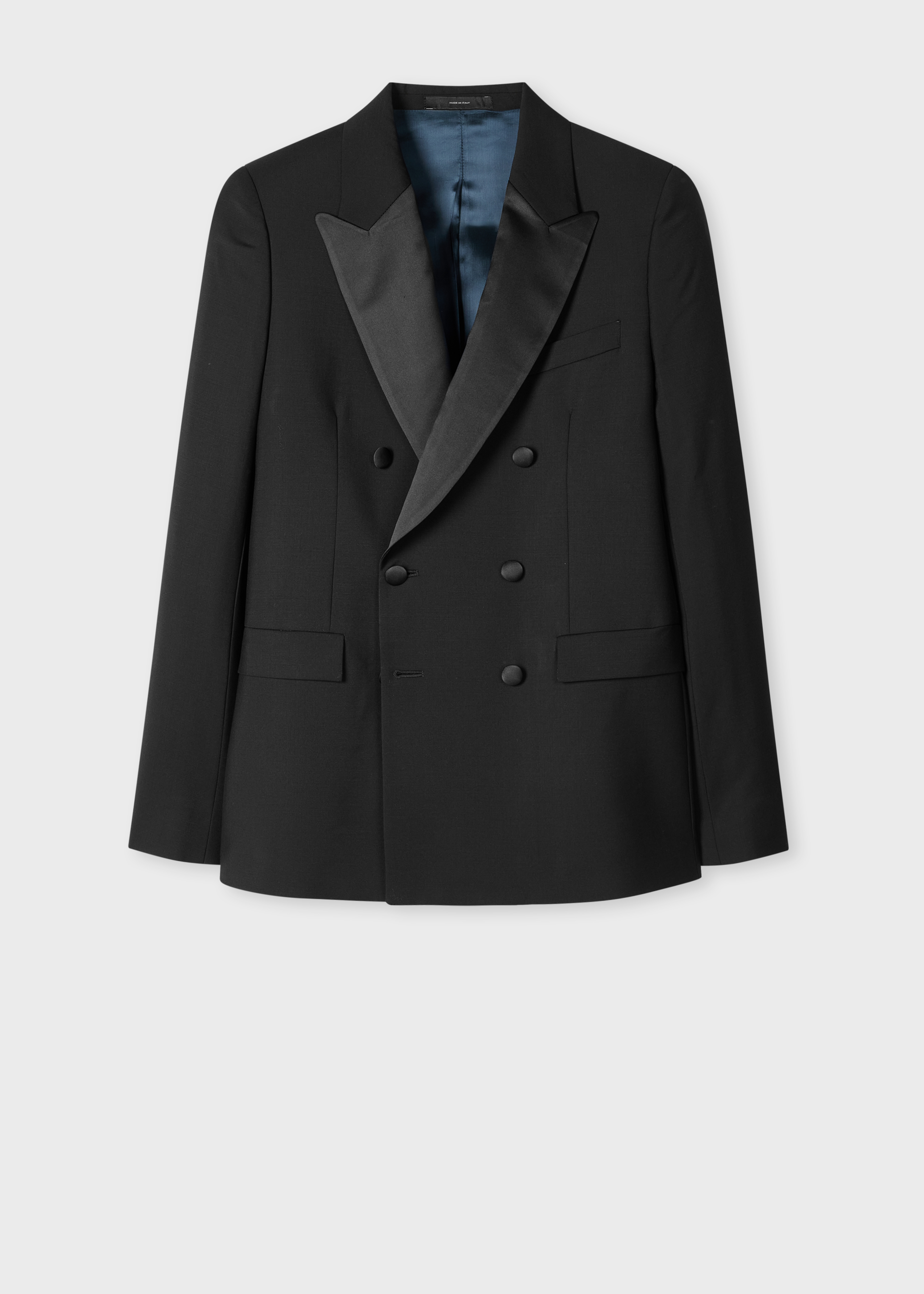 The Soho - Black Wool-Mohair Double-Breasted Evening Blazer thumbnail 8