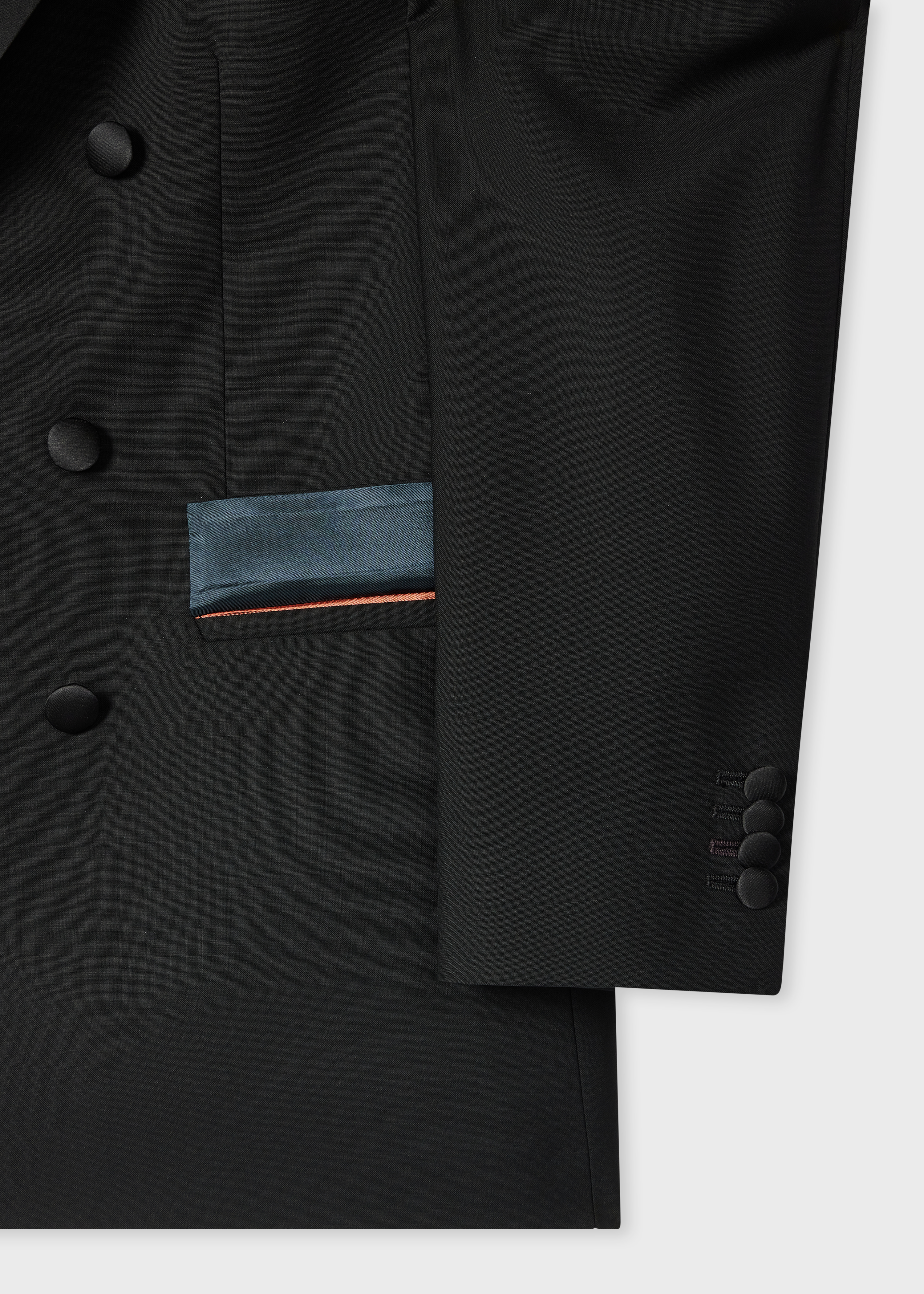 The Soho - Black Wool-Mohair Double-Breasted Evening Blazer thumbnail 10
