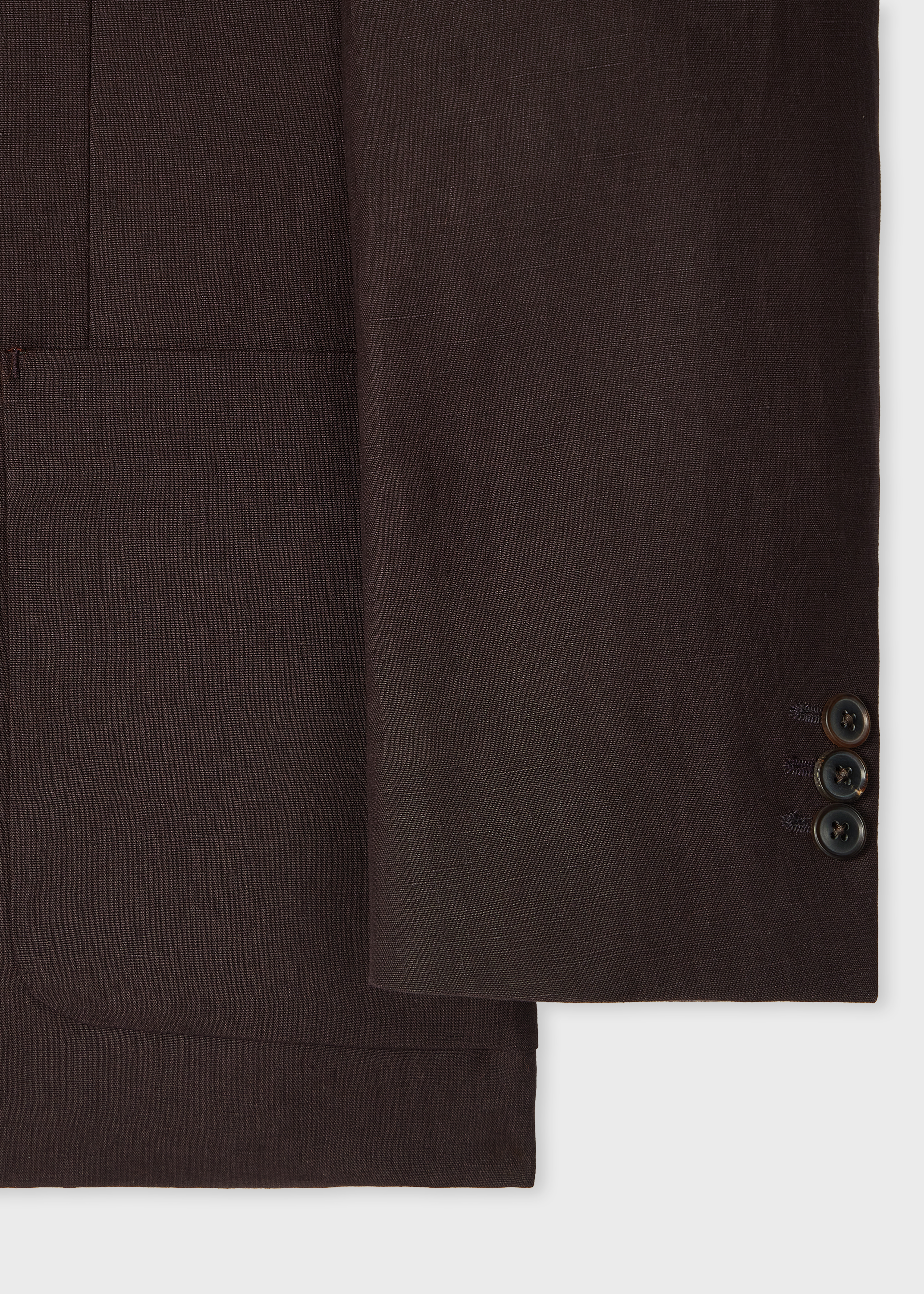 Aubergine Linen Double-Breasted Blazer thumbnail 14