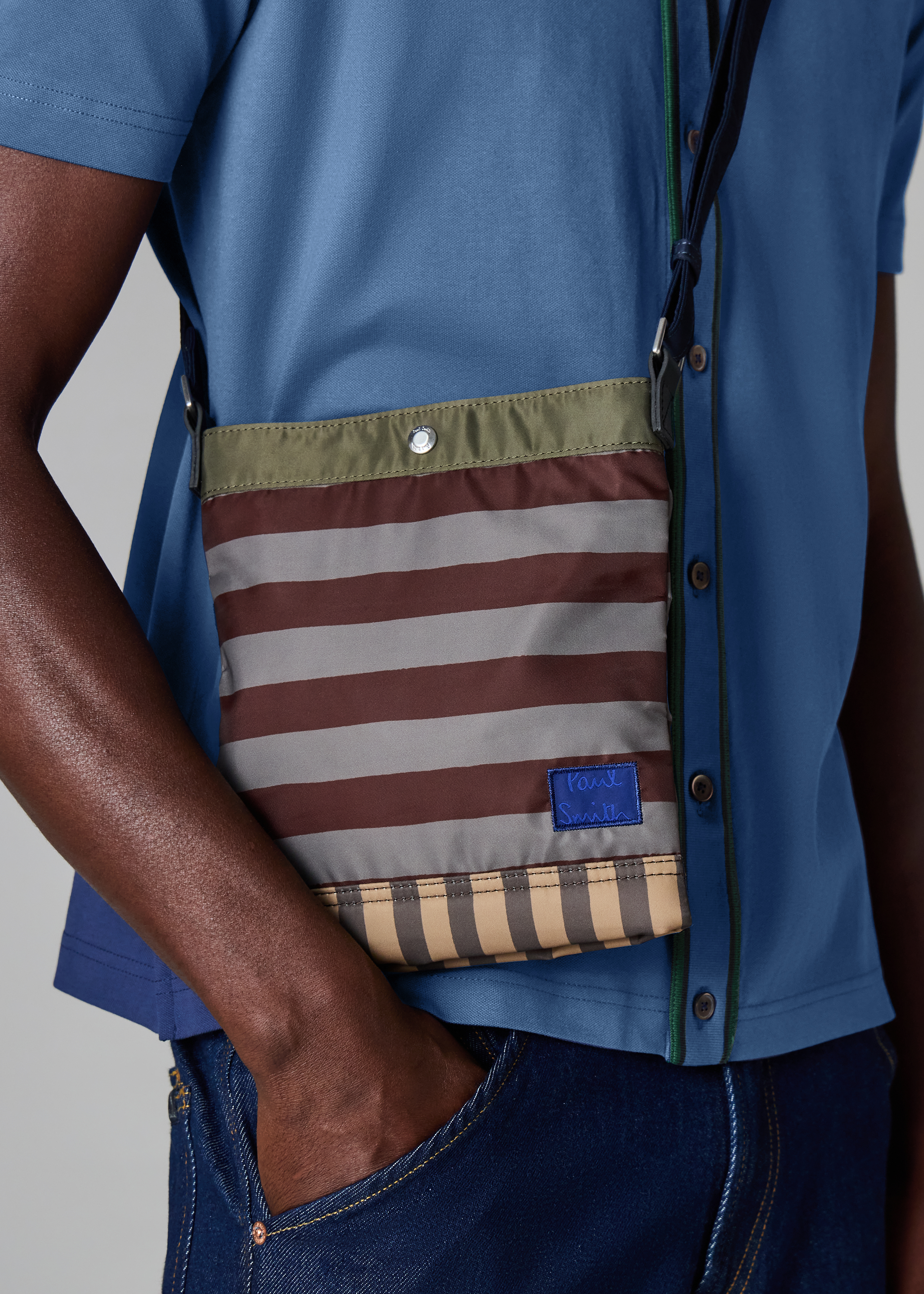 Paul Smith Multistripe Recycled Nylon Musette Bag | King's Cross