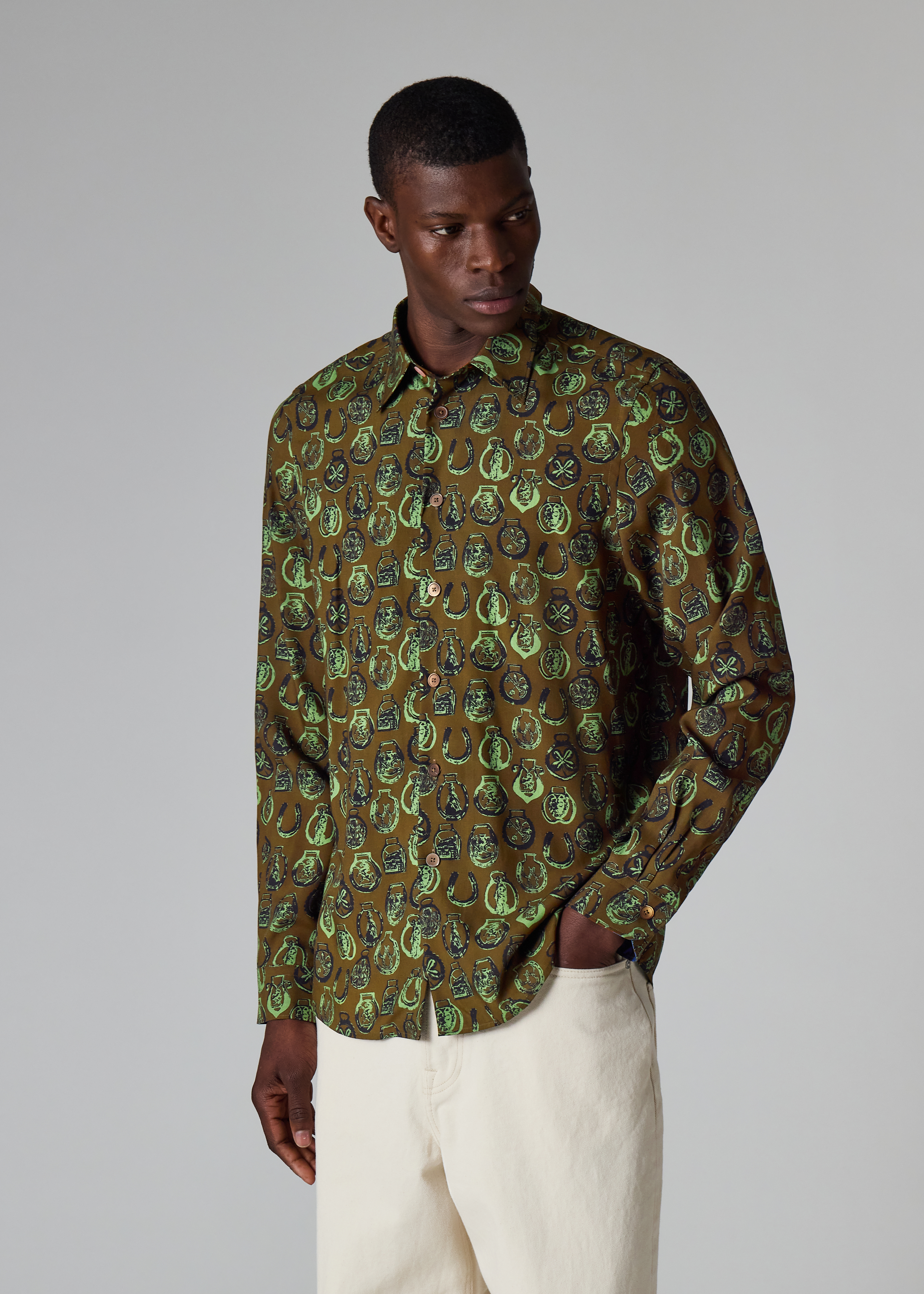 Paul Smith 'Field Flowers' Print Lyocell Shirt | King's Cross