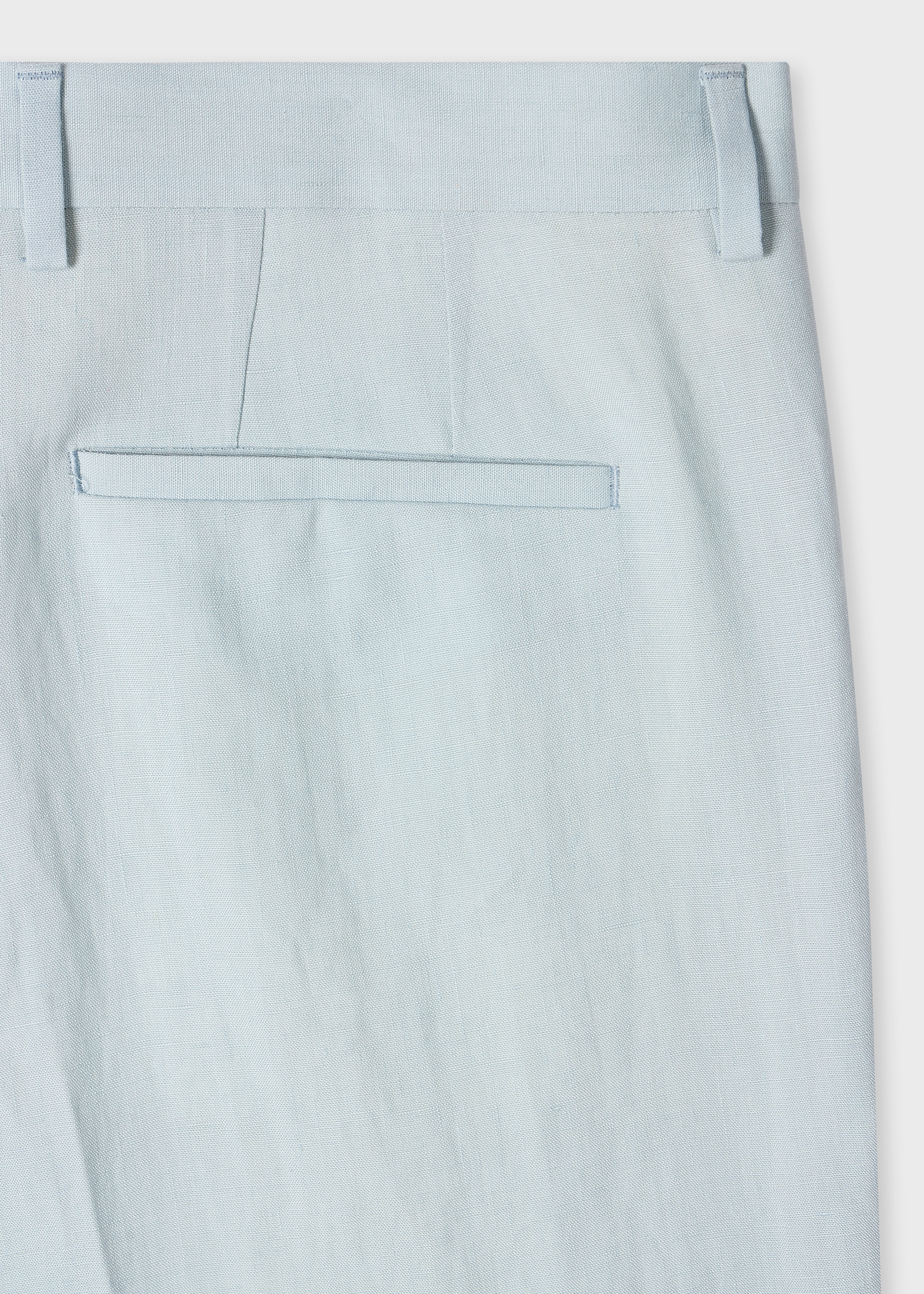 Tapered-Fit Light Blue Linen Trousers thumbnail 3