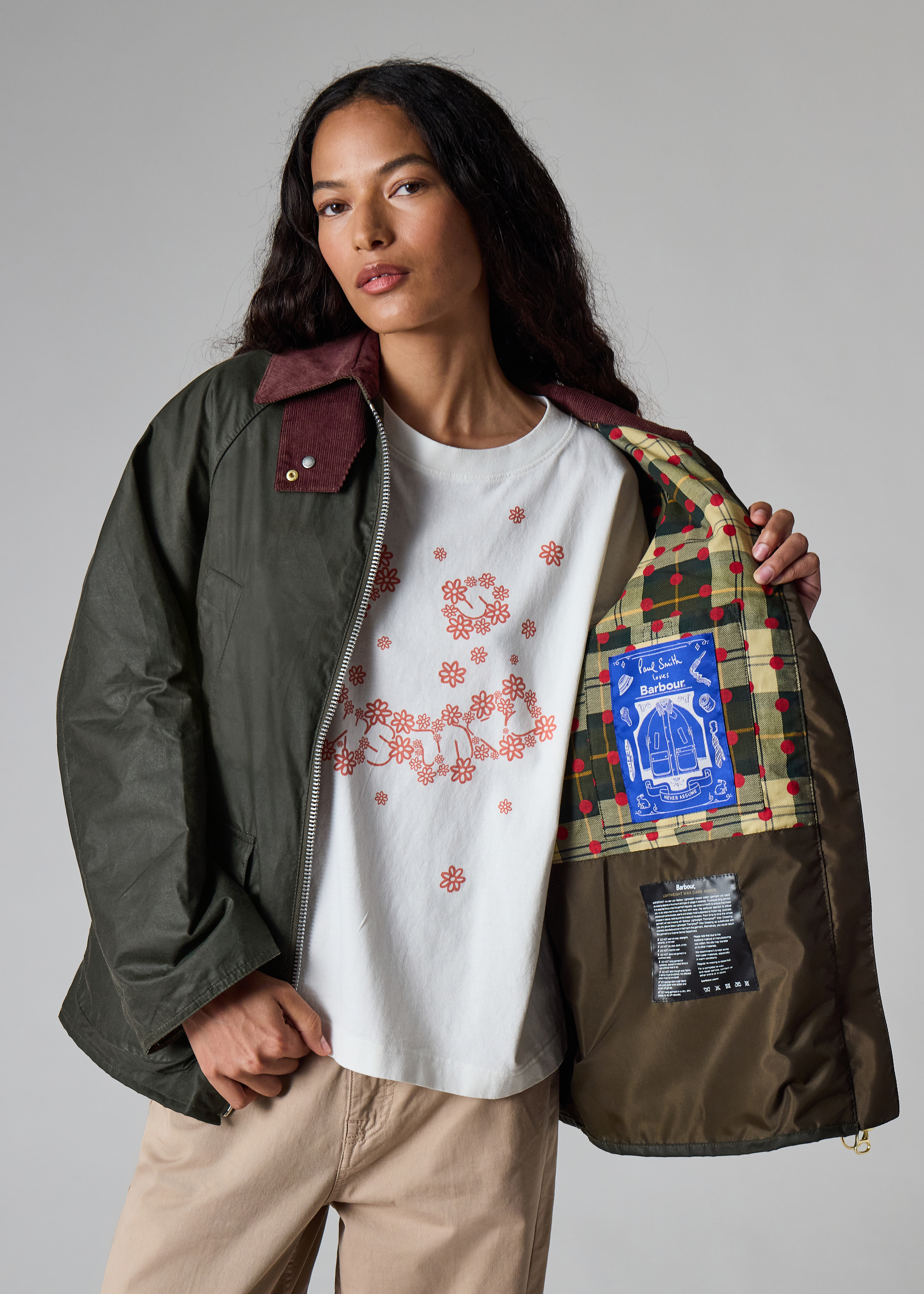 Barbour × Paul Smith BEDALE /ワックスジャケット Paul Smith loves Barbour - Women's Bedale Waxed Jacket