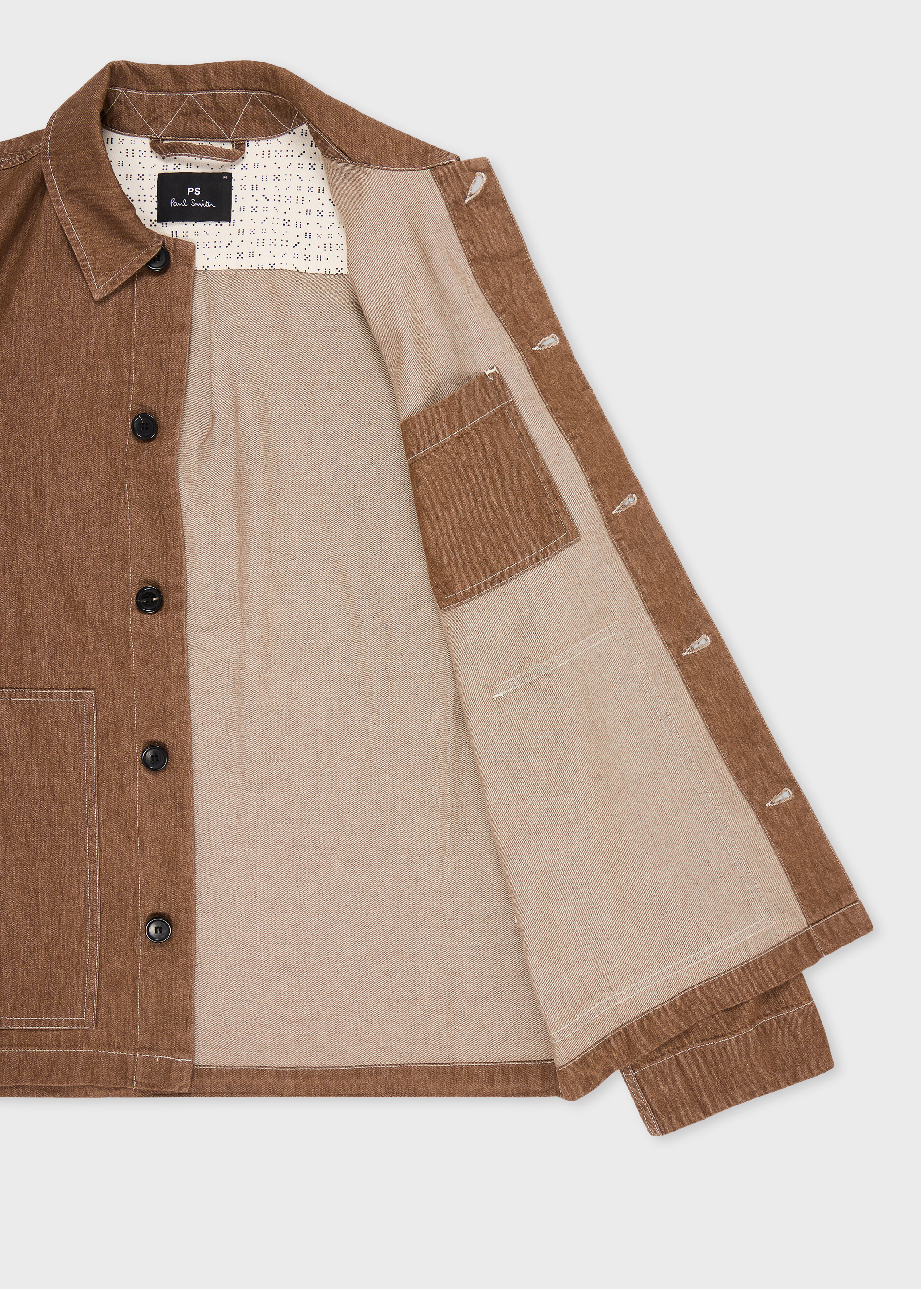 Men's Brown Rinse Denim Work Jacket