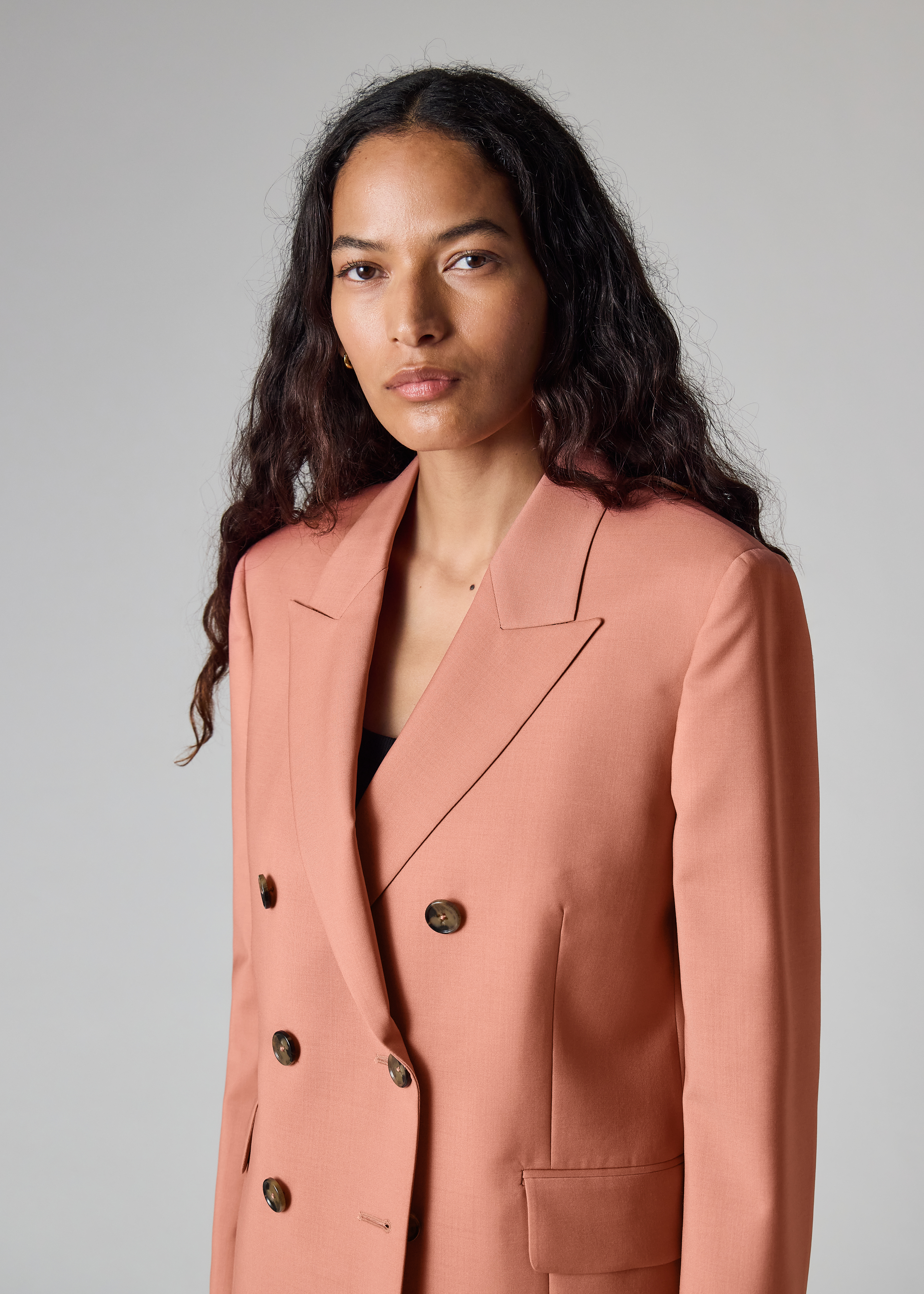 Paul Smith Women's Cord 'Signature Stripe' Double Breasted Blazer