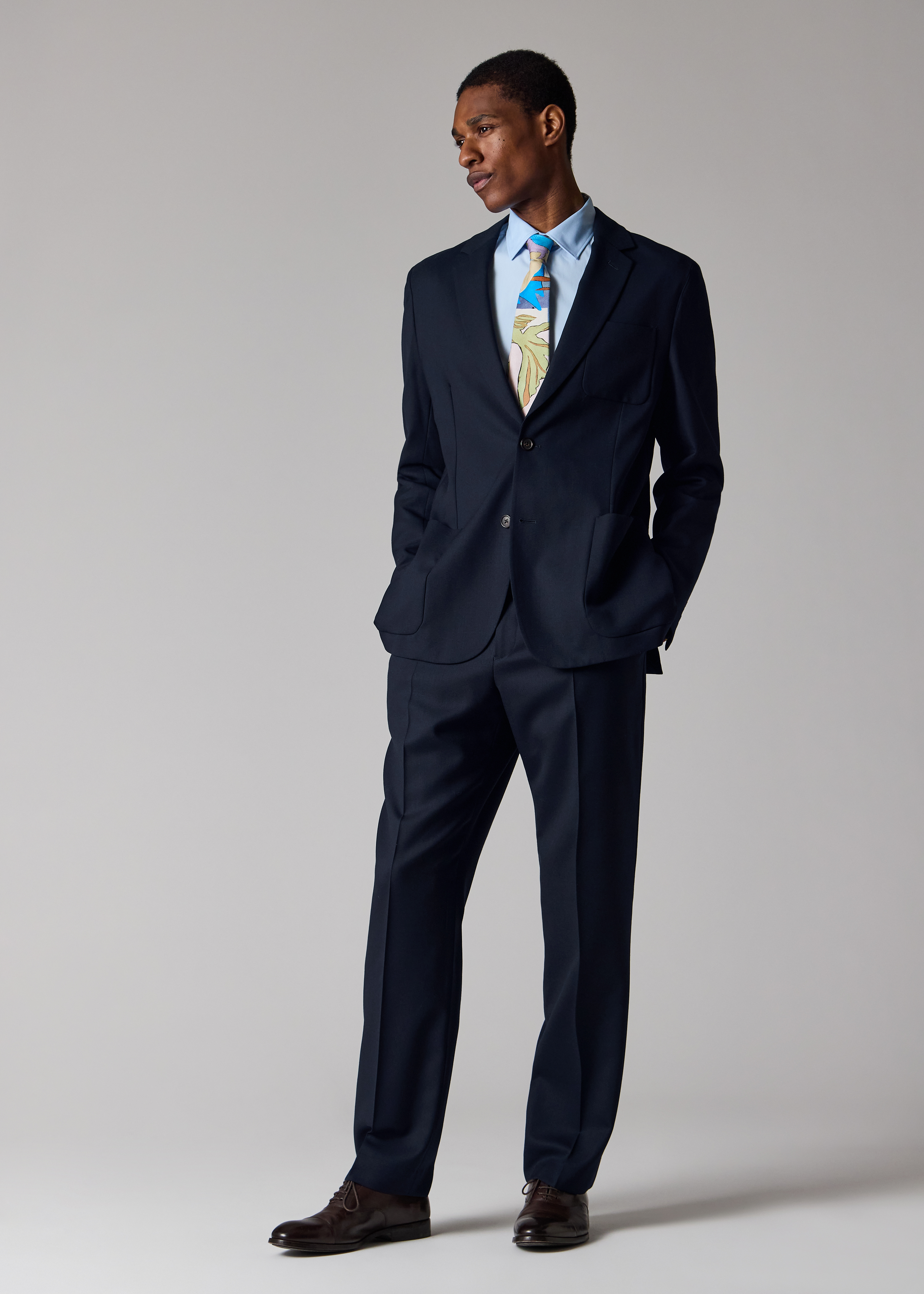 A Suit To Travel In - Navy Wool Unlined Blazer thumbnail 2
