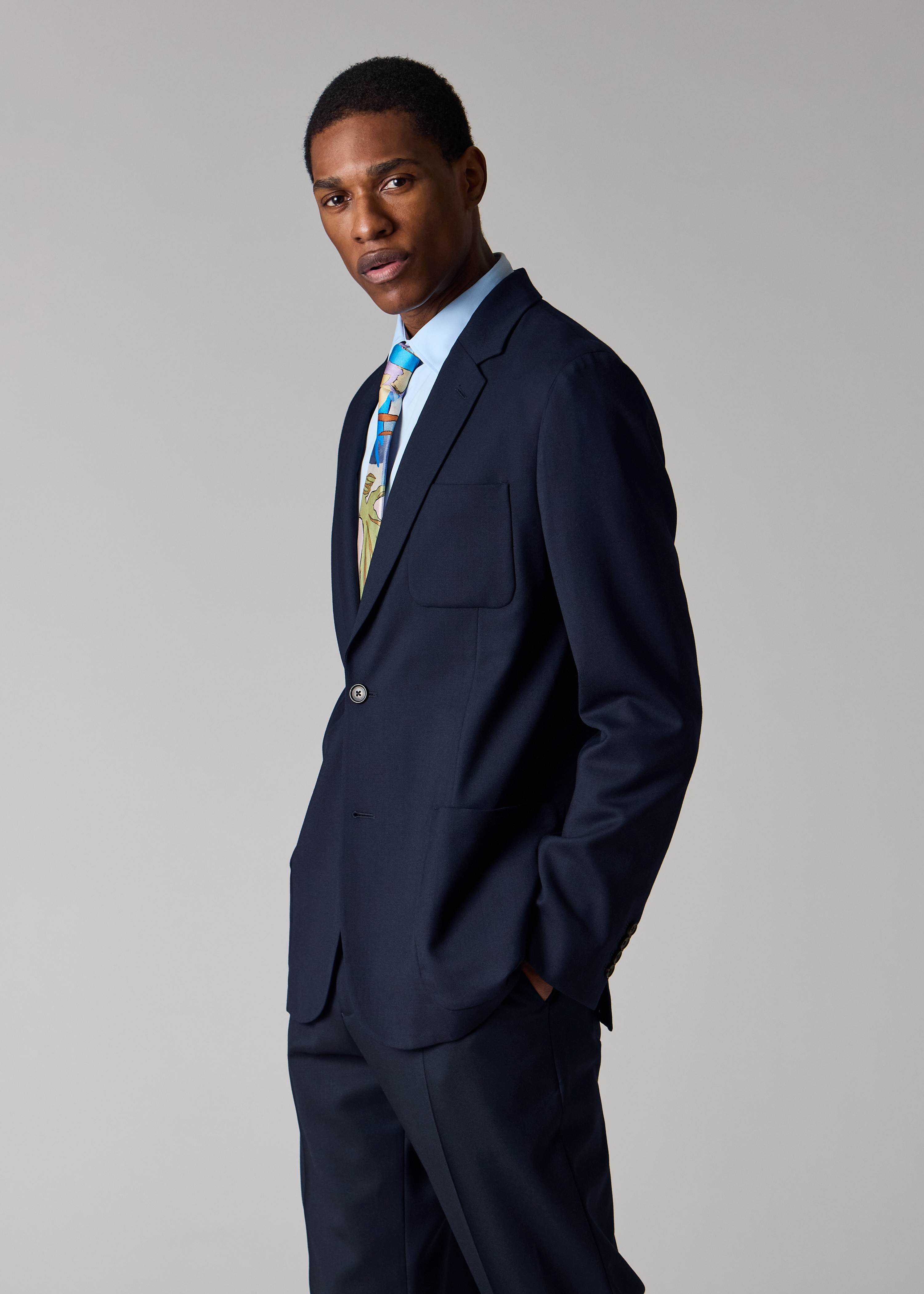A Suit To Travel In - Navy Wool Unlined Blazer thumbnail 3