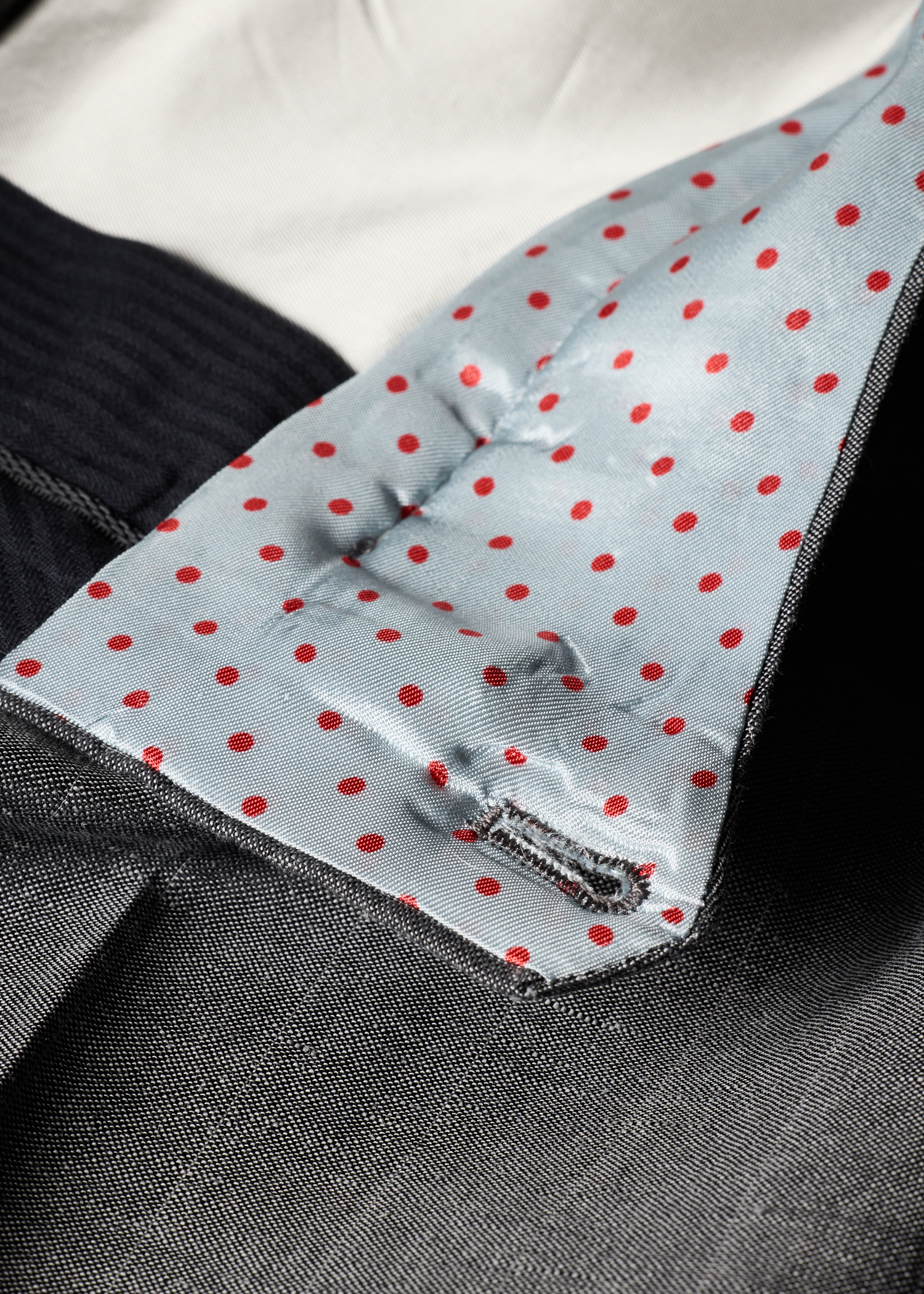 Relaxed-Fit Grey Wool-Linen Pinstripe Trousers thumbnail 5