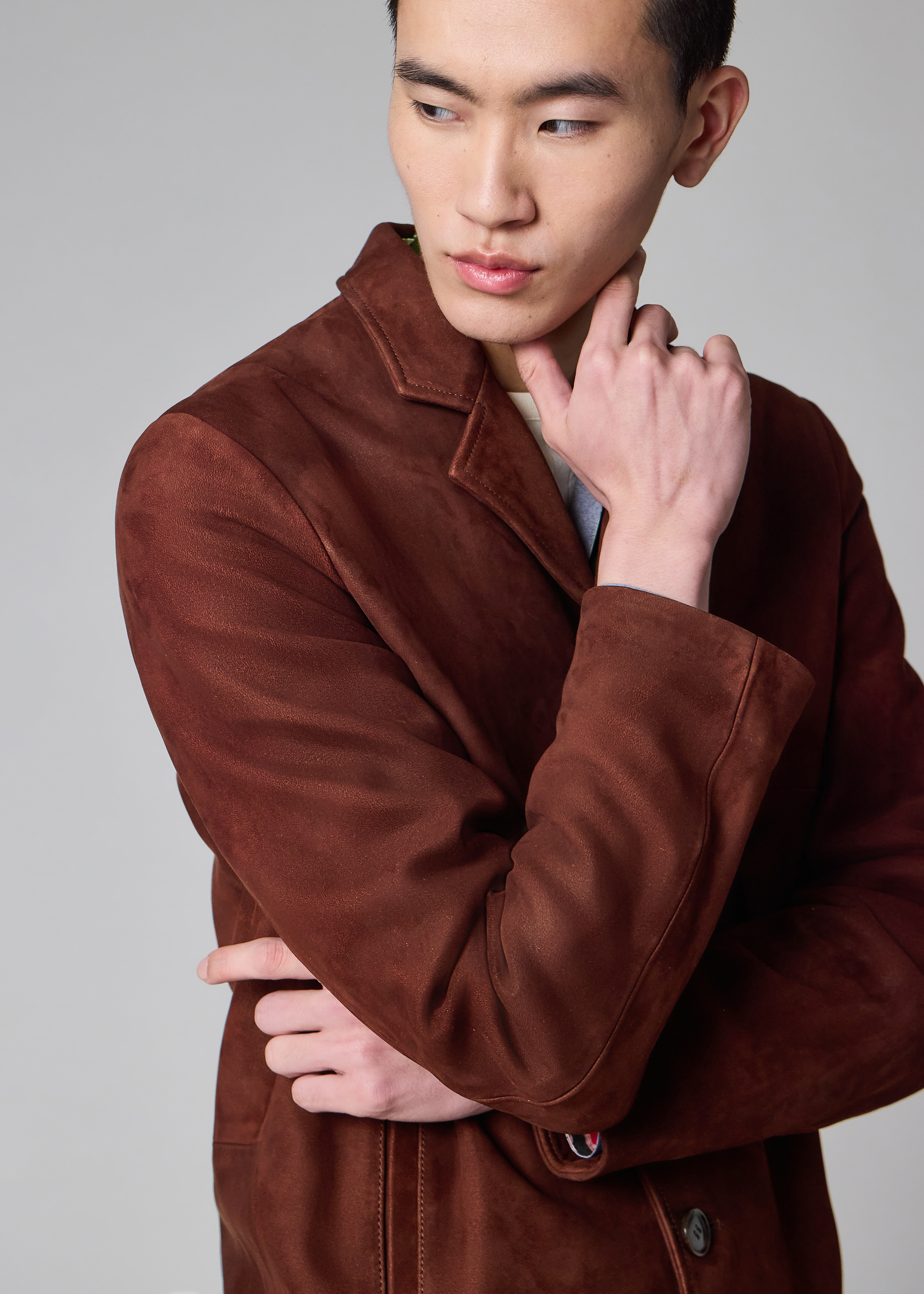 Paul Smith Brown Nubuck Leather Jacket | King's Cross