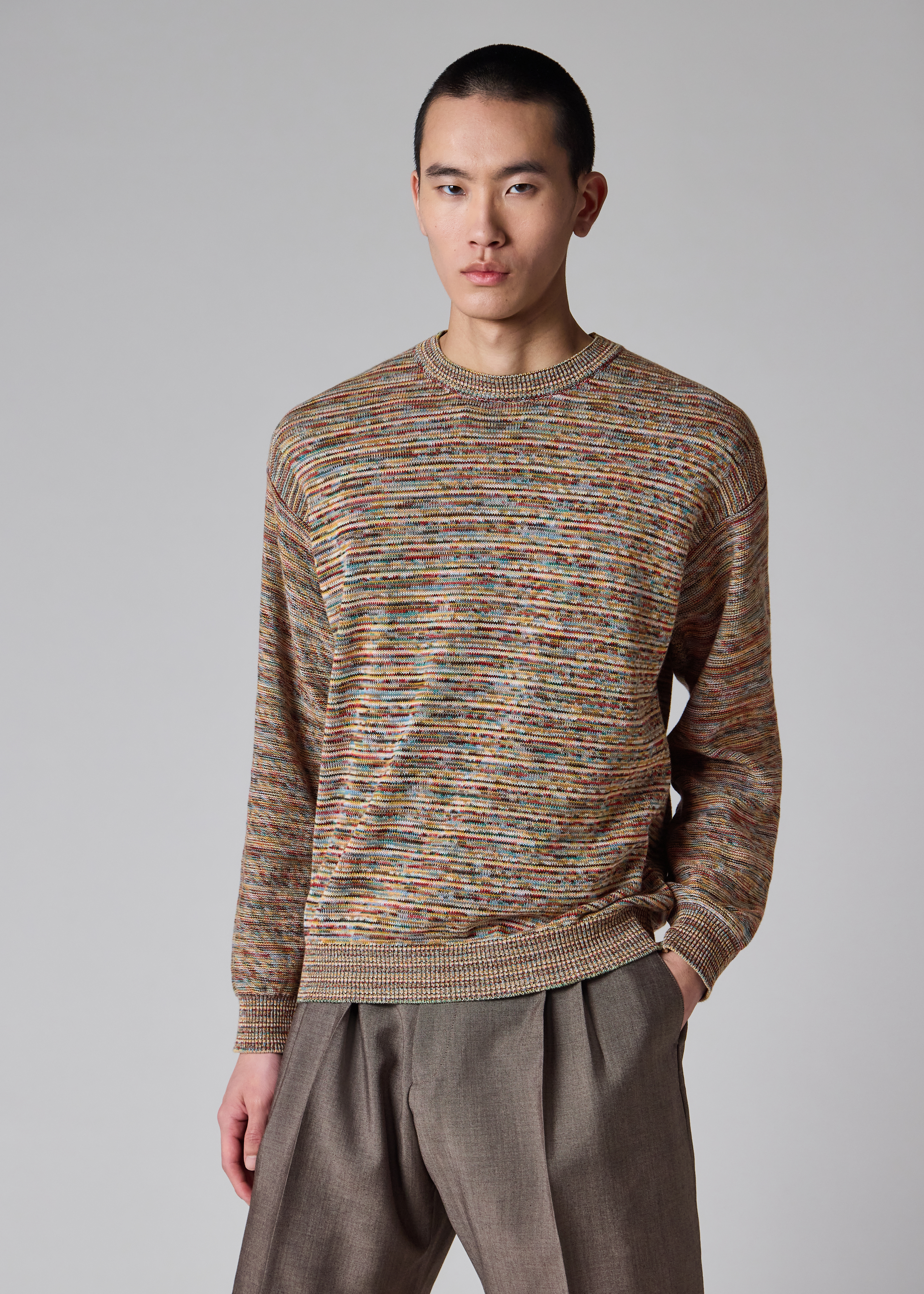 Men's 'Signature Stripe' Knitted Cotton Sweater