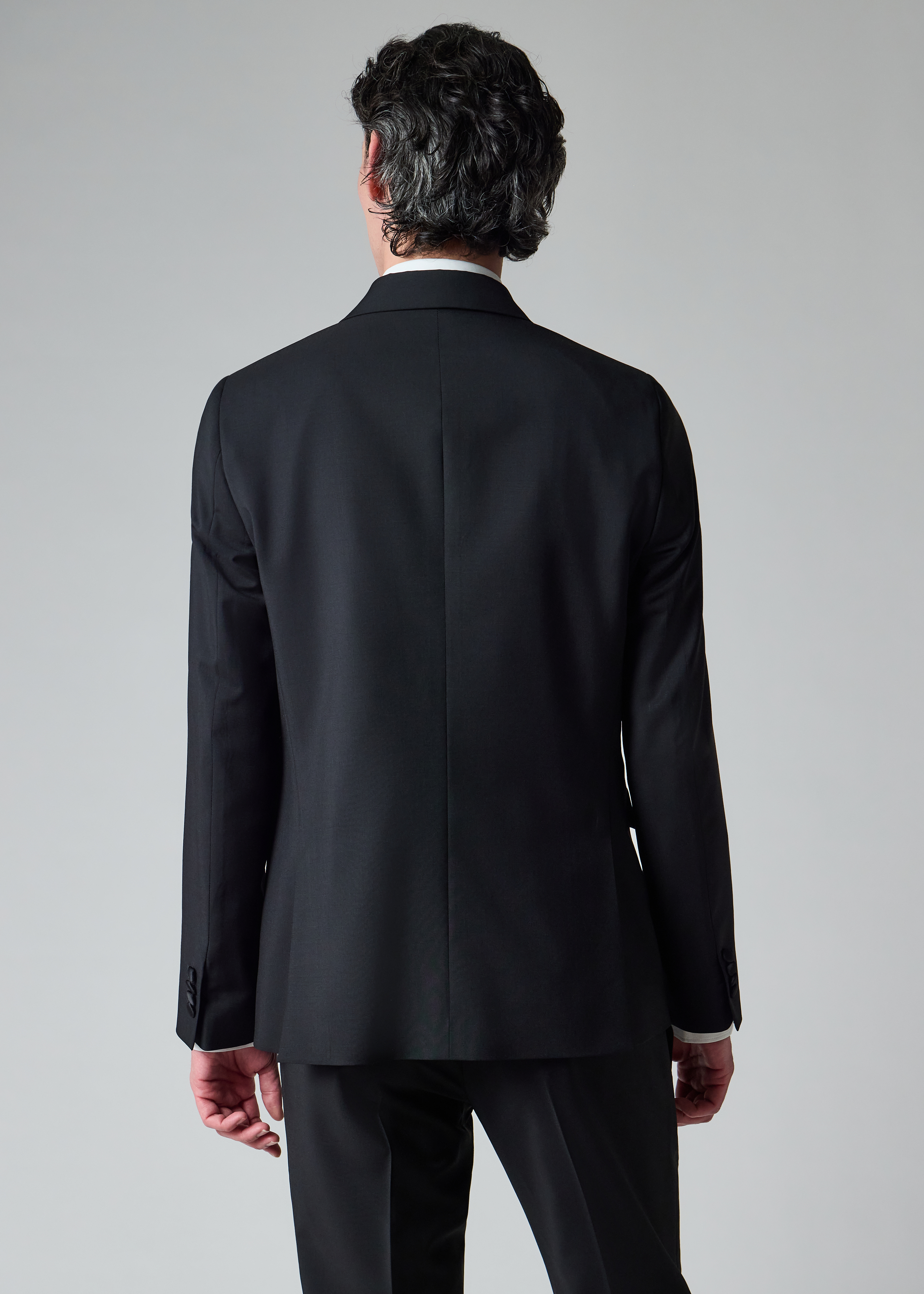 The Soho - Black Wool-Mohair Double-Breasted Evening Blazer thumbnail 7