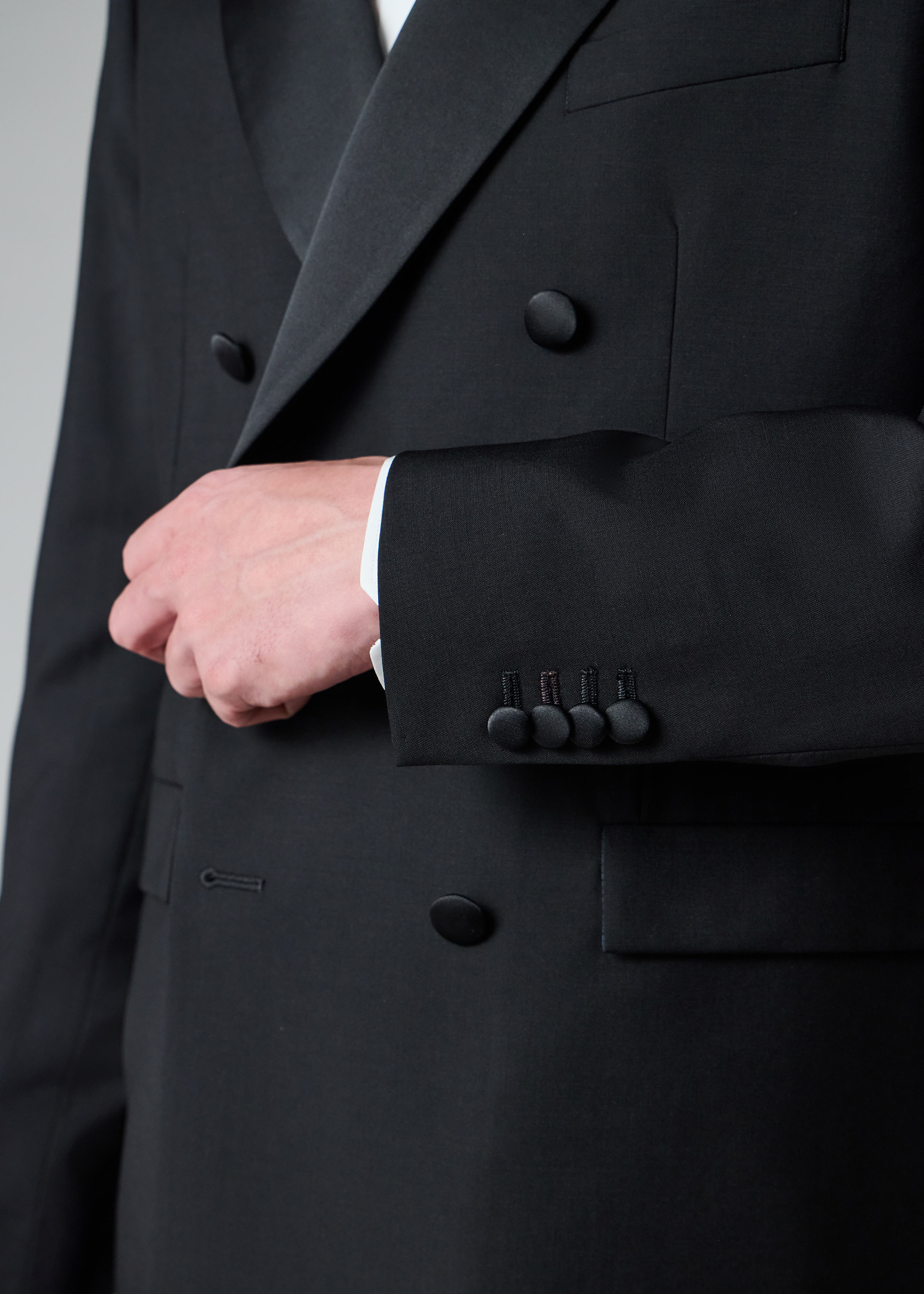 The Soho - Black Wool-Mohair Double-Breasted Evening Blazer thumbnail 6