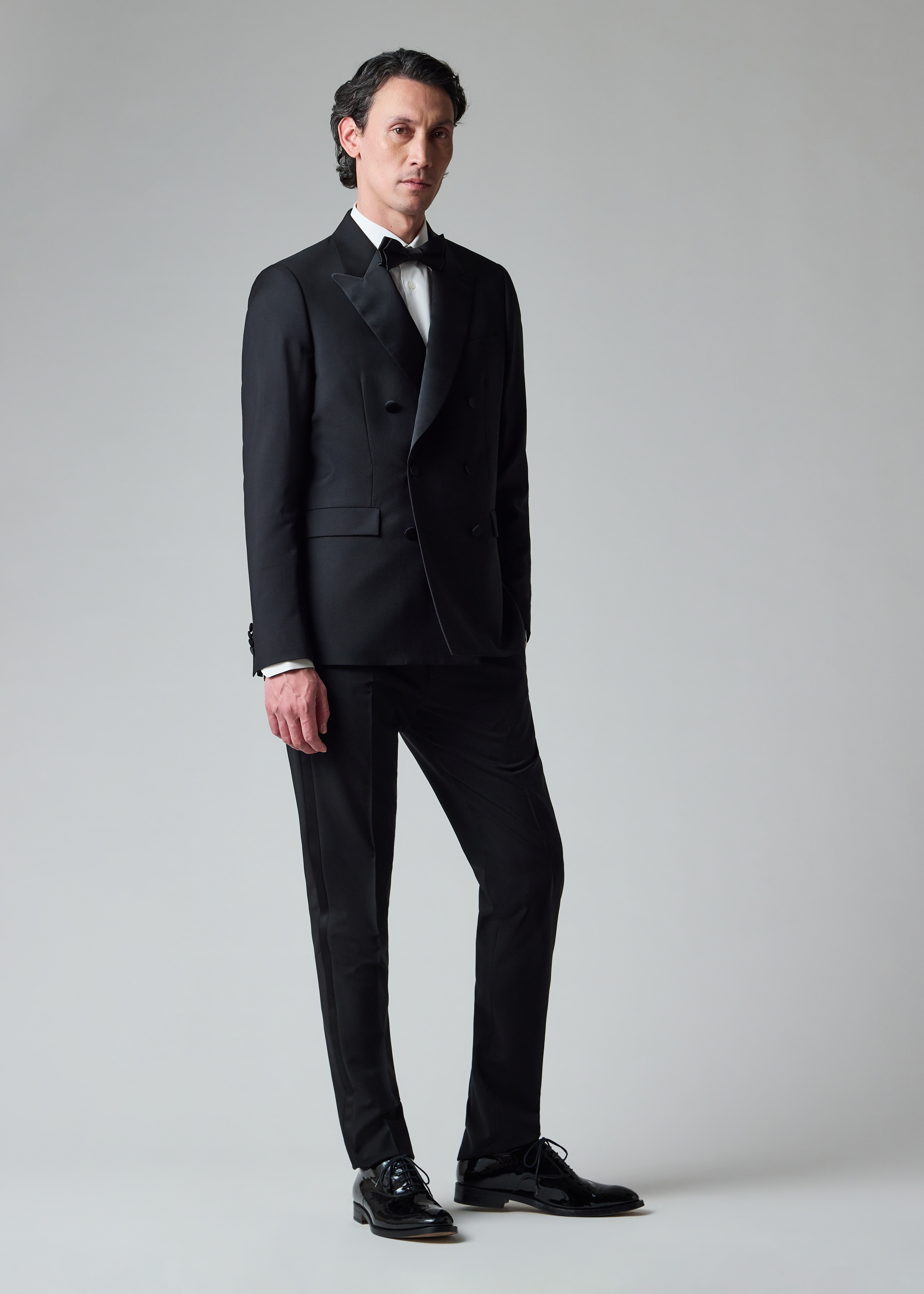 Black Slim-Fit Wool-Mohair Evening Trousers thumbnail 3