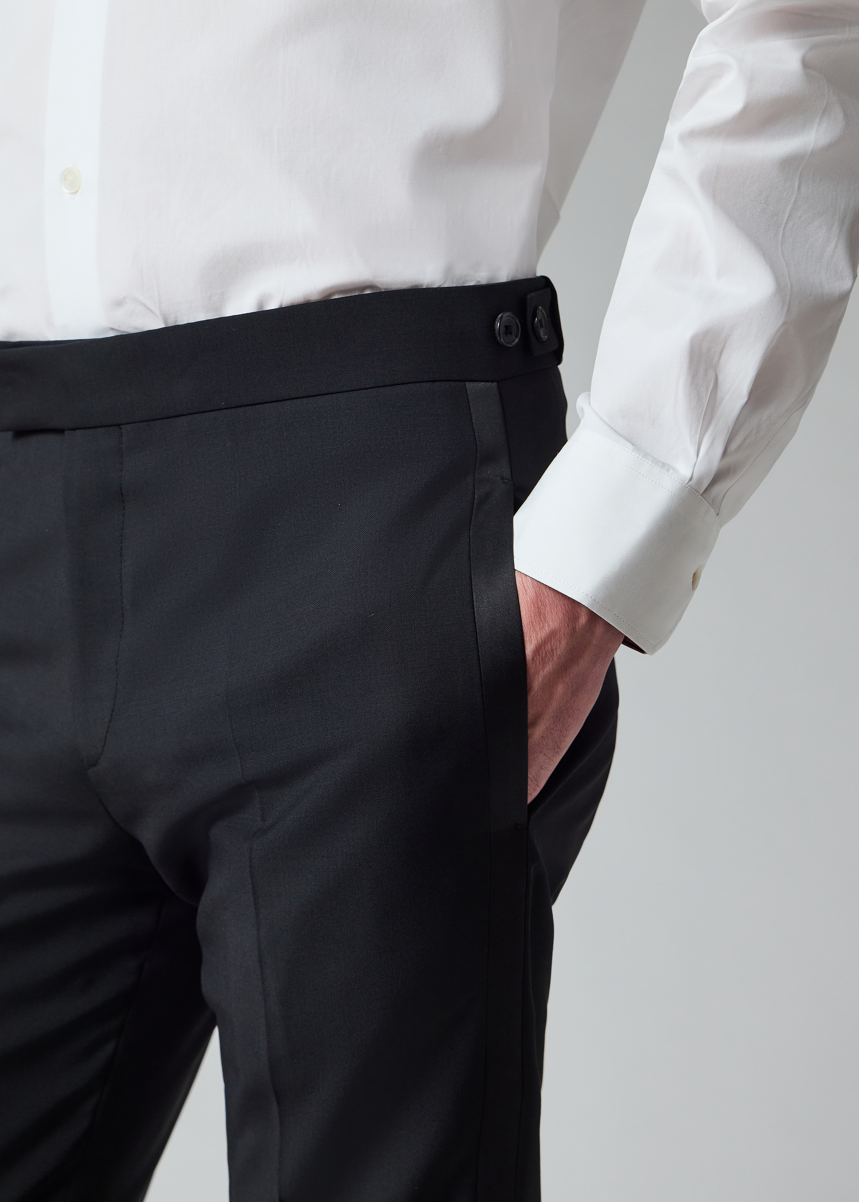 Black Slim-Fit Wool-Mohair Evening Trousers thumbnail 4