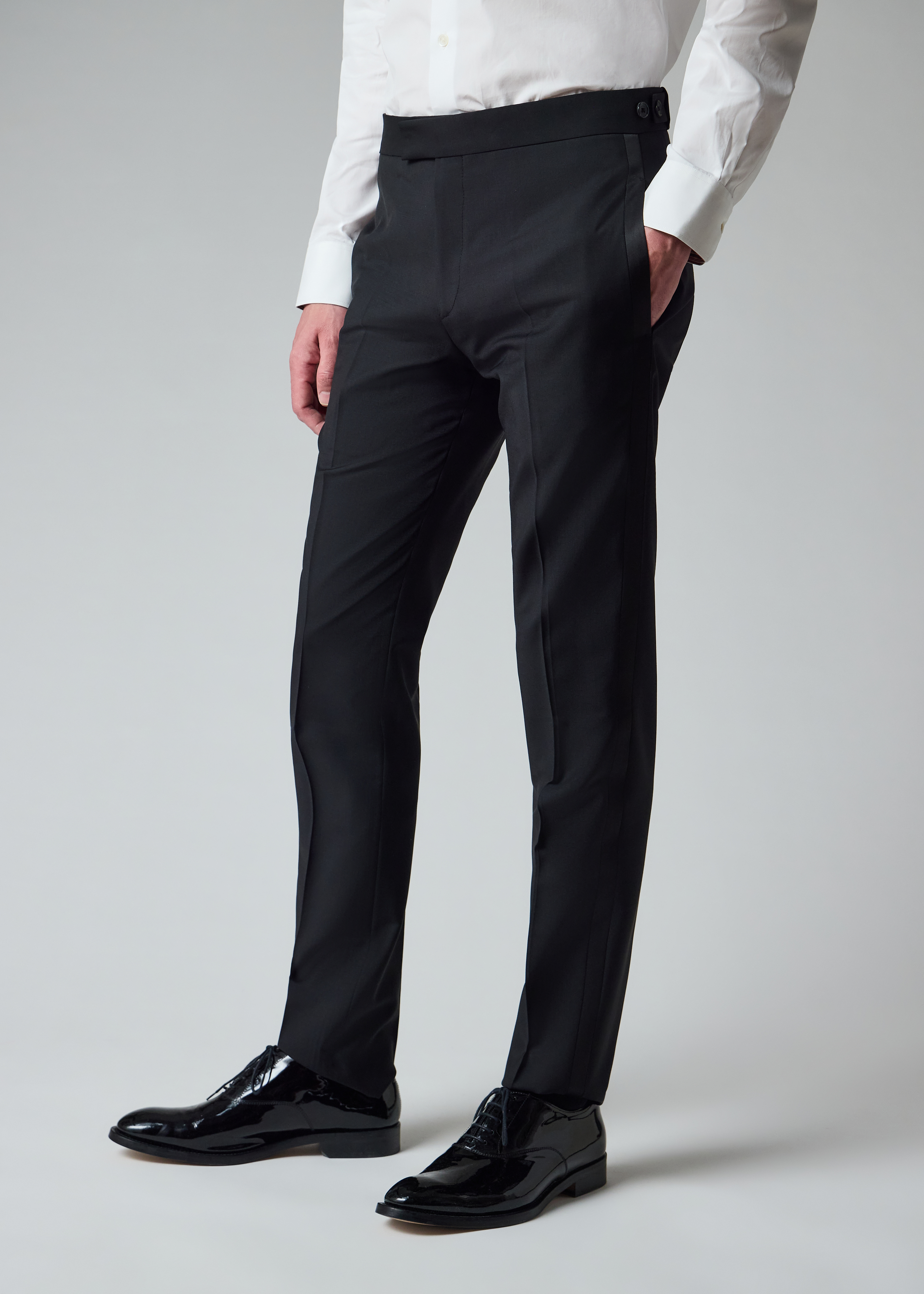 Black Slim-Fit Wool-Mohair Evening Trousers thumbnail 2