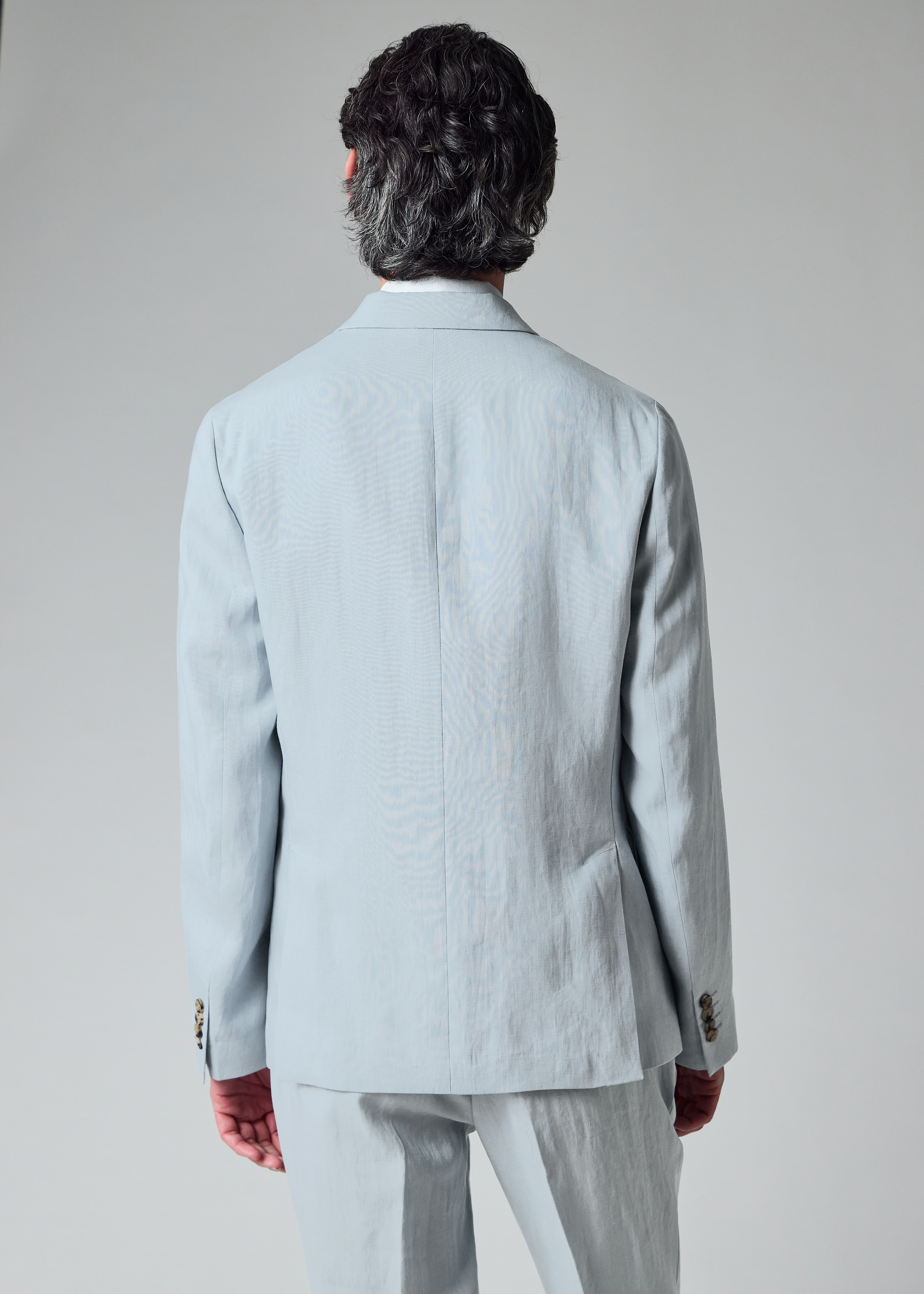 Light Blue Linen Buggy-Lined Blazer thumbnail 11