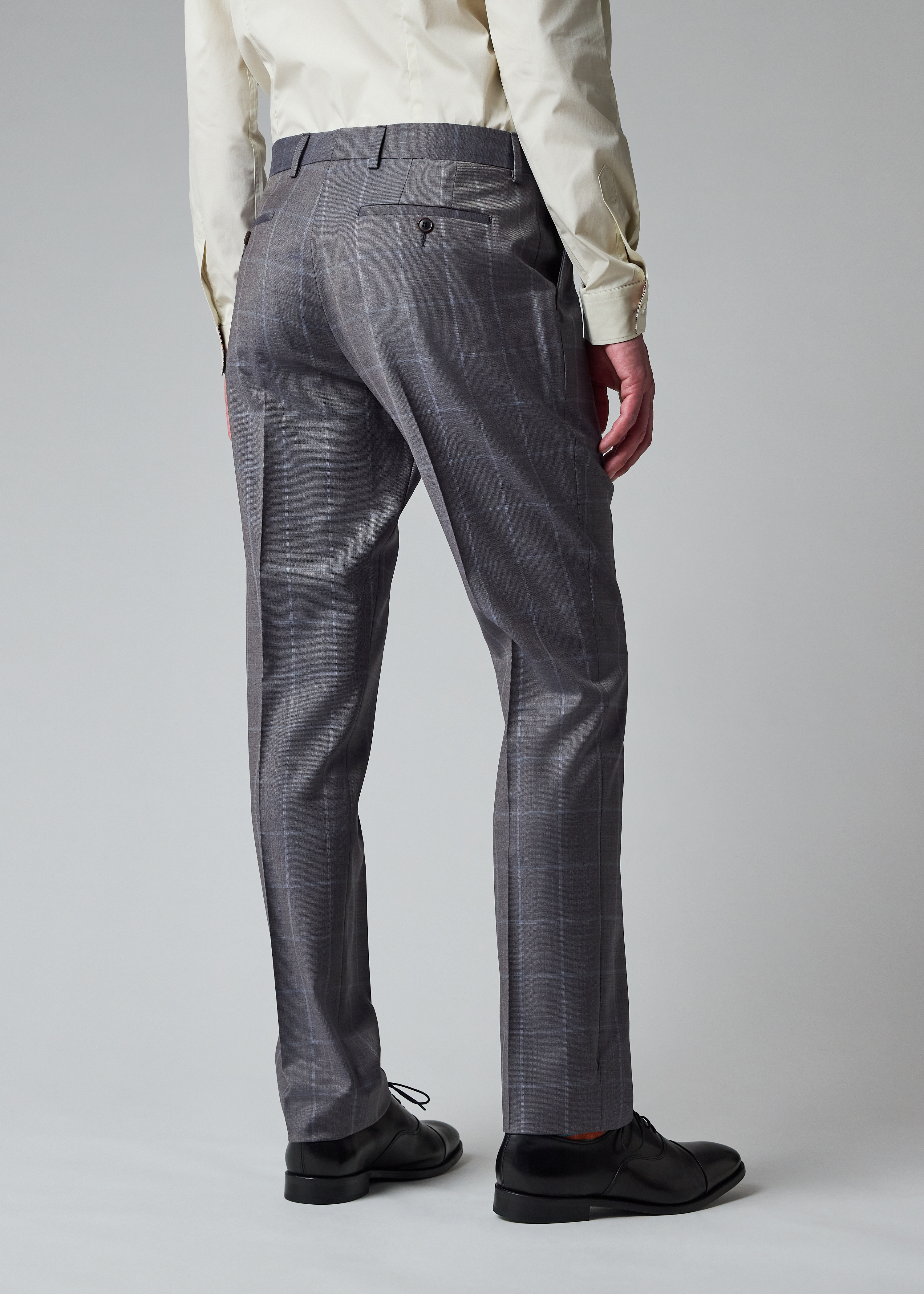 Paul Smith The Soho - Tailored-Fit Grey Check Wool Suit | King's Cross