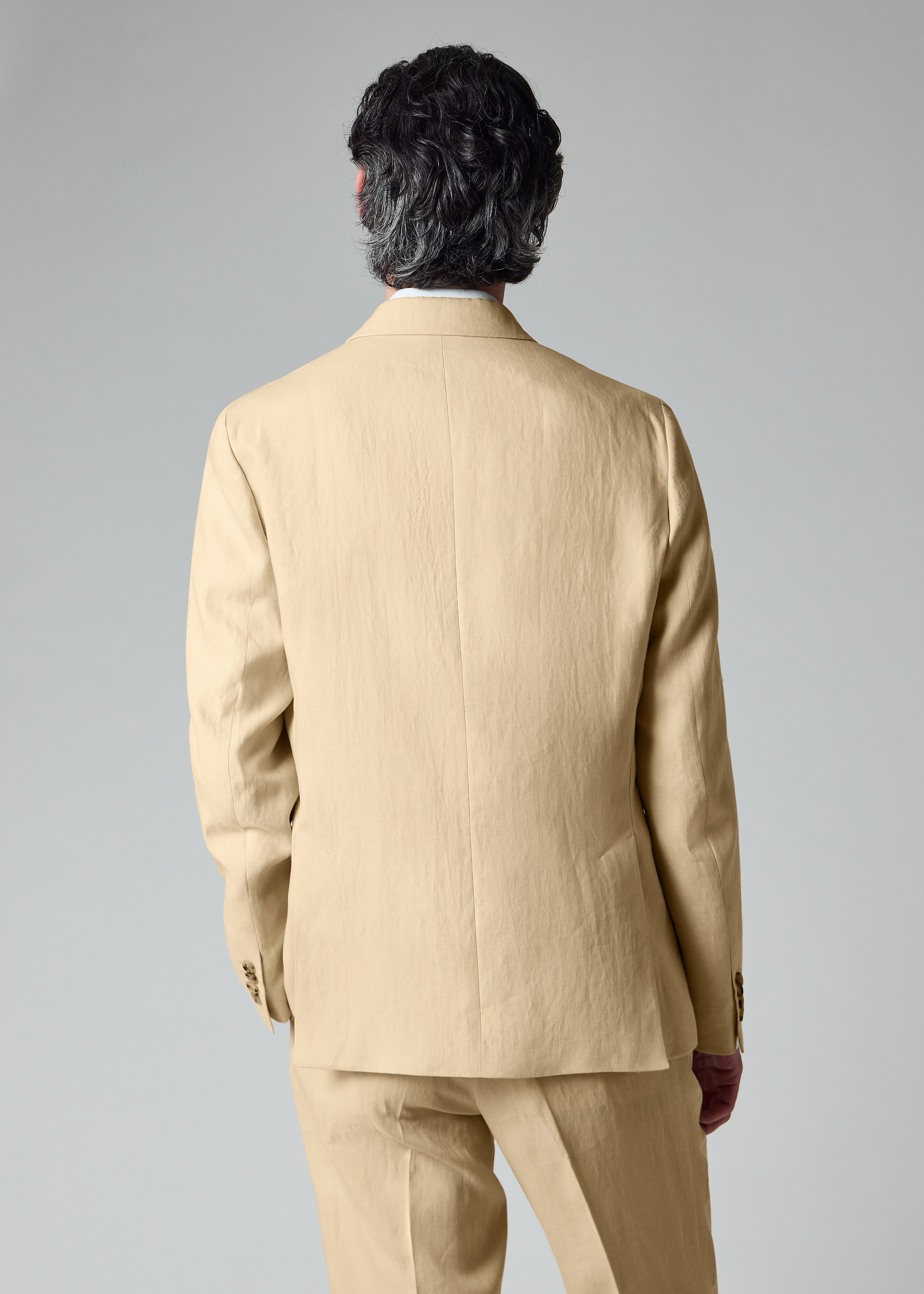 Ecru Linen Buggy-Lined Blazer thumbnail 11