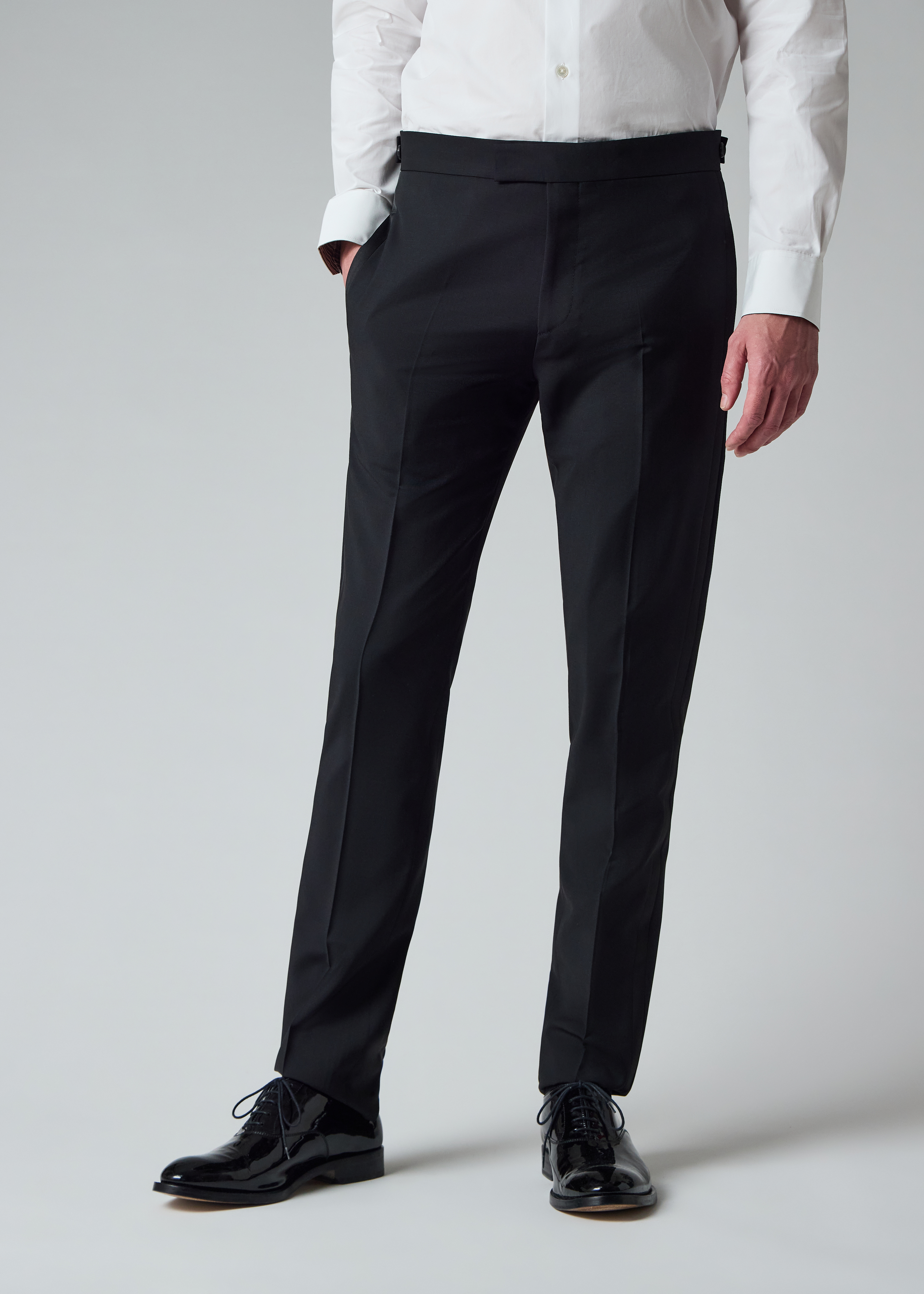 Black Slim-Fit Wool-Mohair Evening Trousers primary image