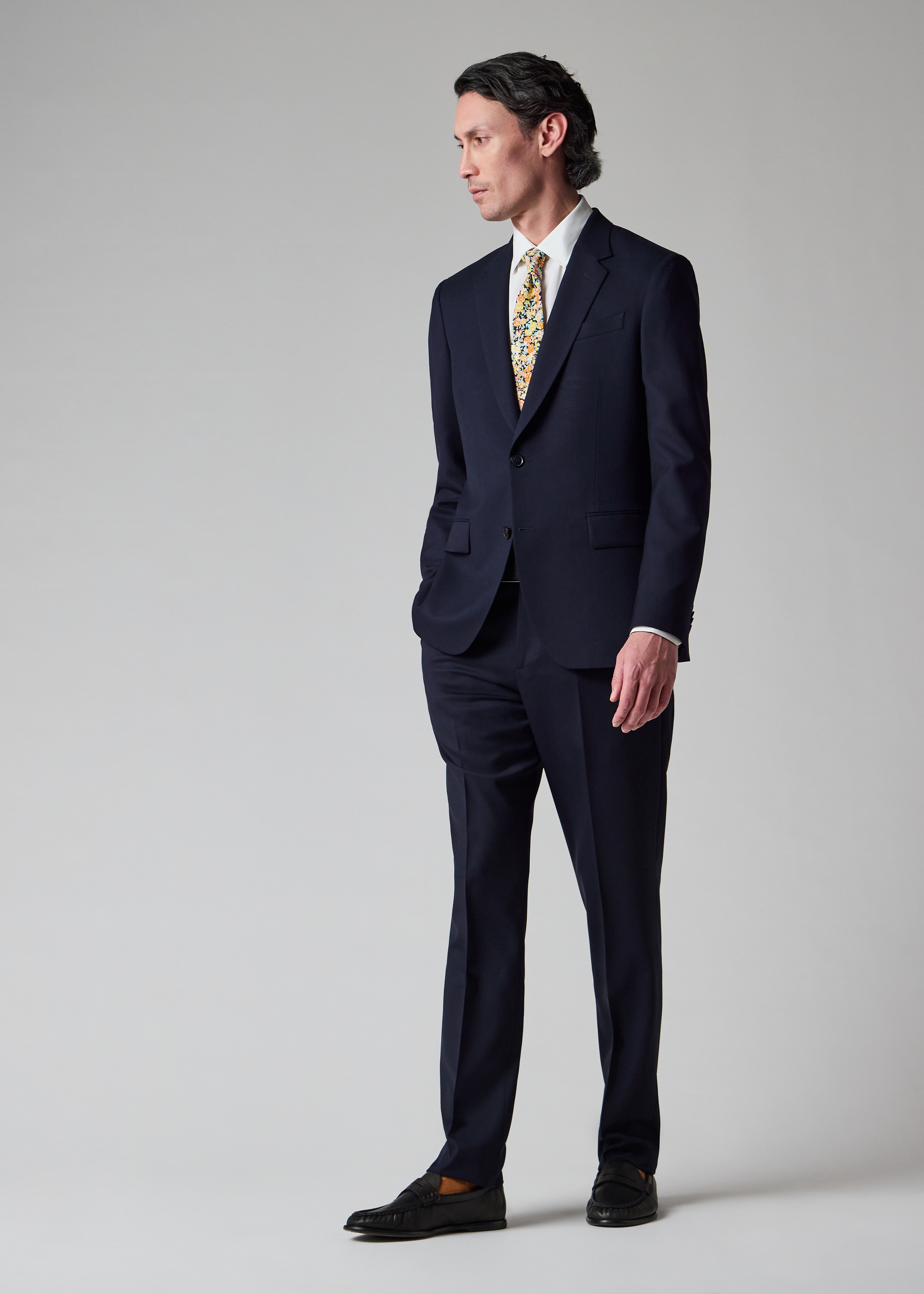 Paul Smith 現行 SOHO FIT スーツ セットアップ ネイビー The Soho - Tailored-Fit Navy Wool 'A Suit To Travel In'