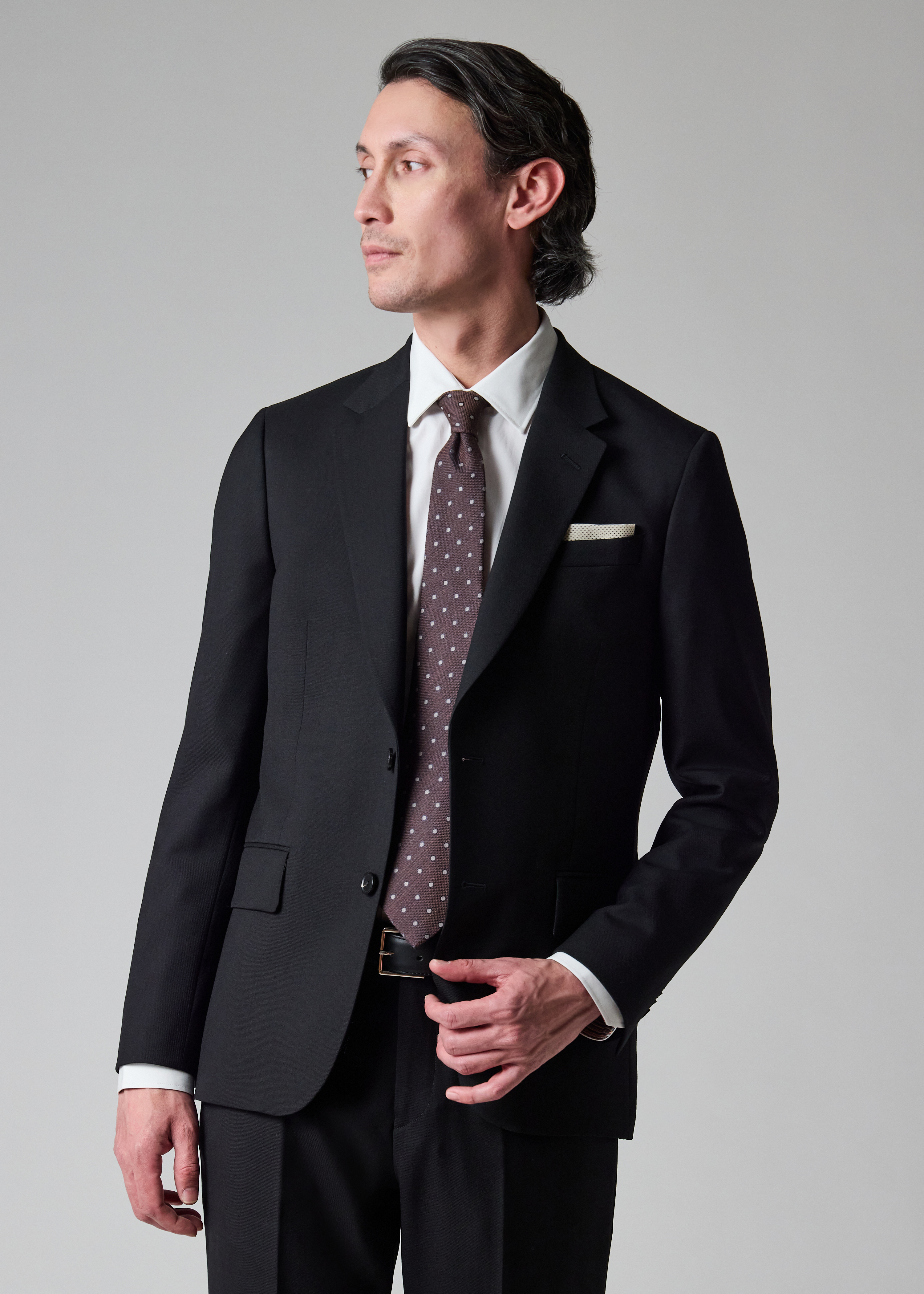 The Soho - Tailored-Fit Black Wool 'A Suit To Travel In' The Soho - Tailored-Fit Black Wool 'A Suit To Travel In'