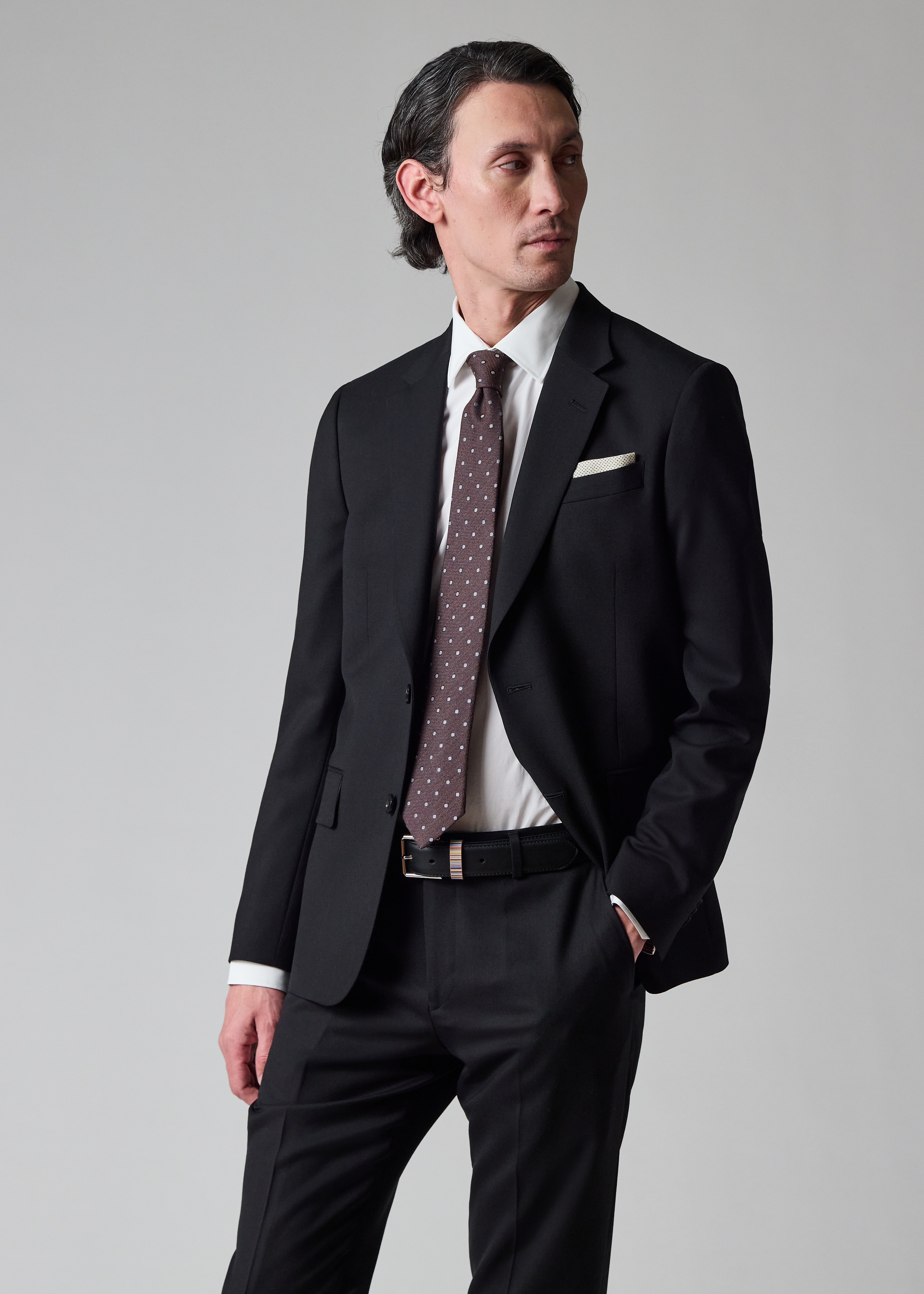 Paul Smith Tailored-Fit Dusty Blue Viscose-Wool Satin Suit