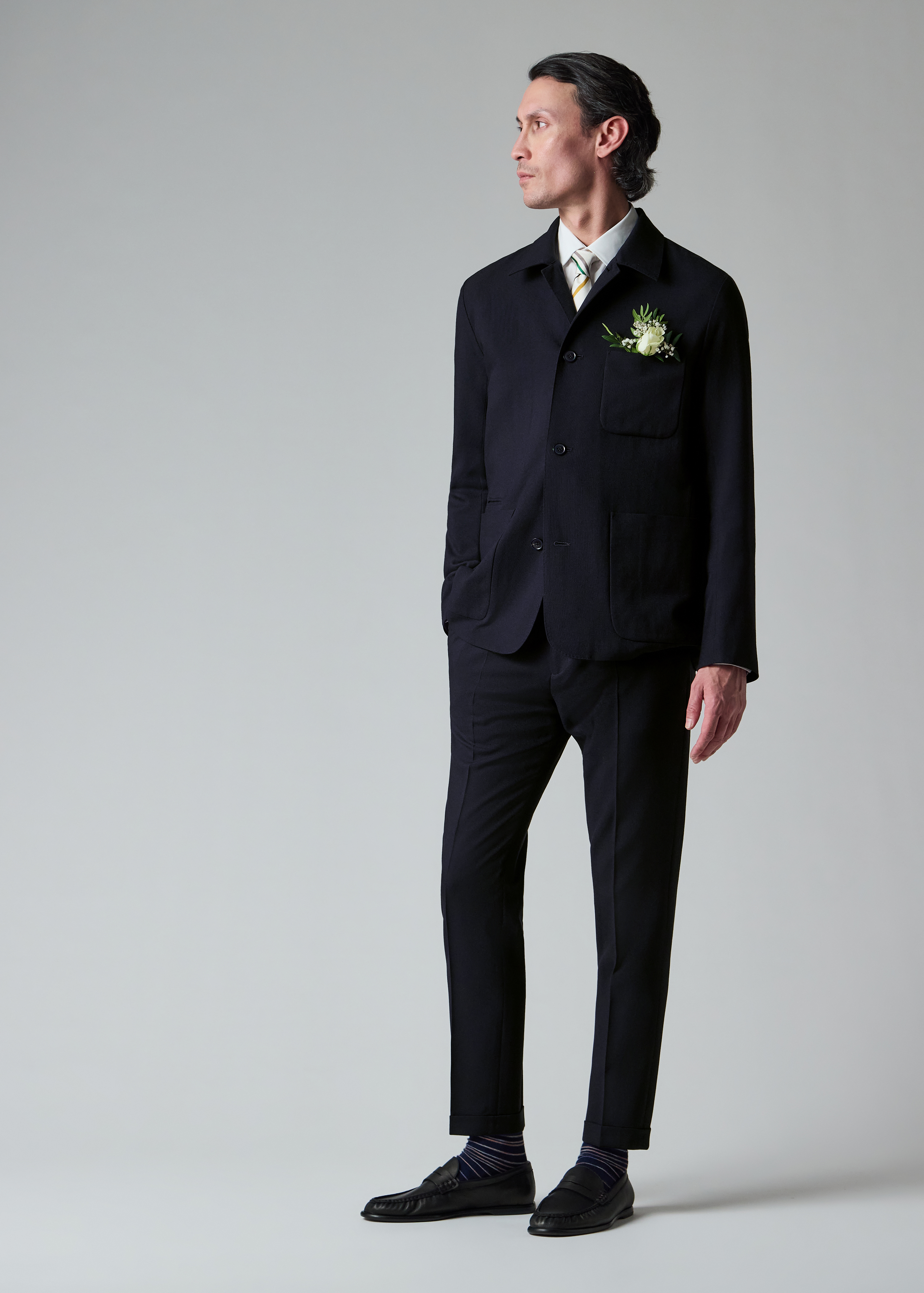 Paul Smith Navy Two-Ply Hopsack Wool Work Co-ord | King's Cross