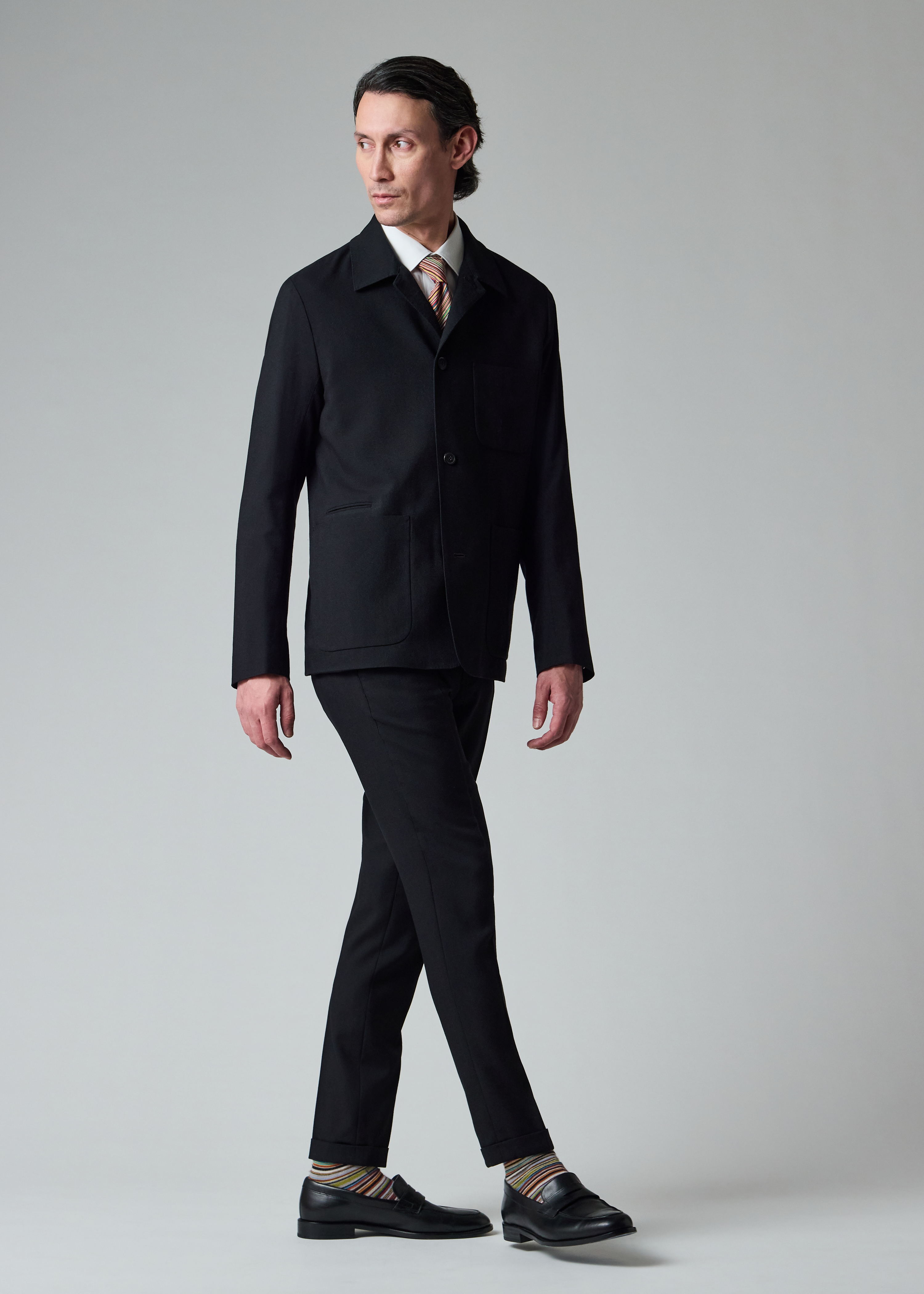 Paul Smith Black Two-Ply Hopsack Wool Work Jacket | King's Cross