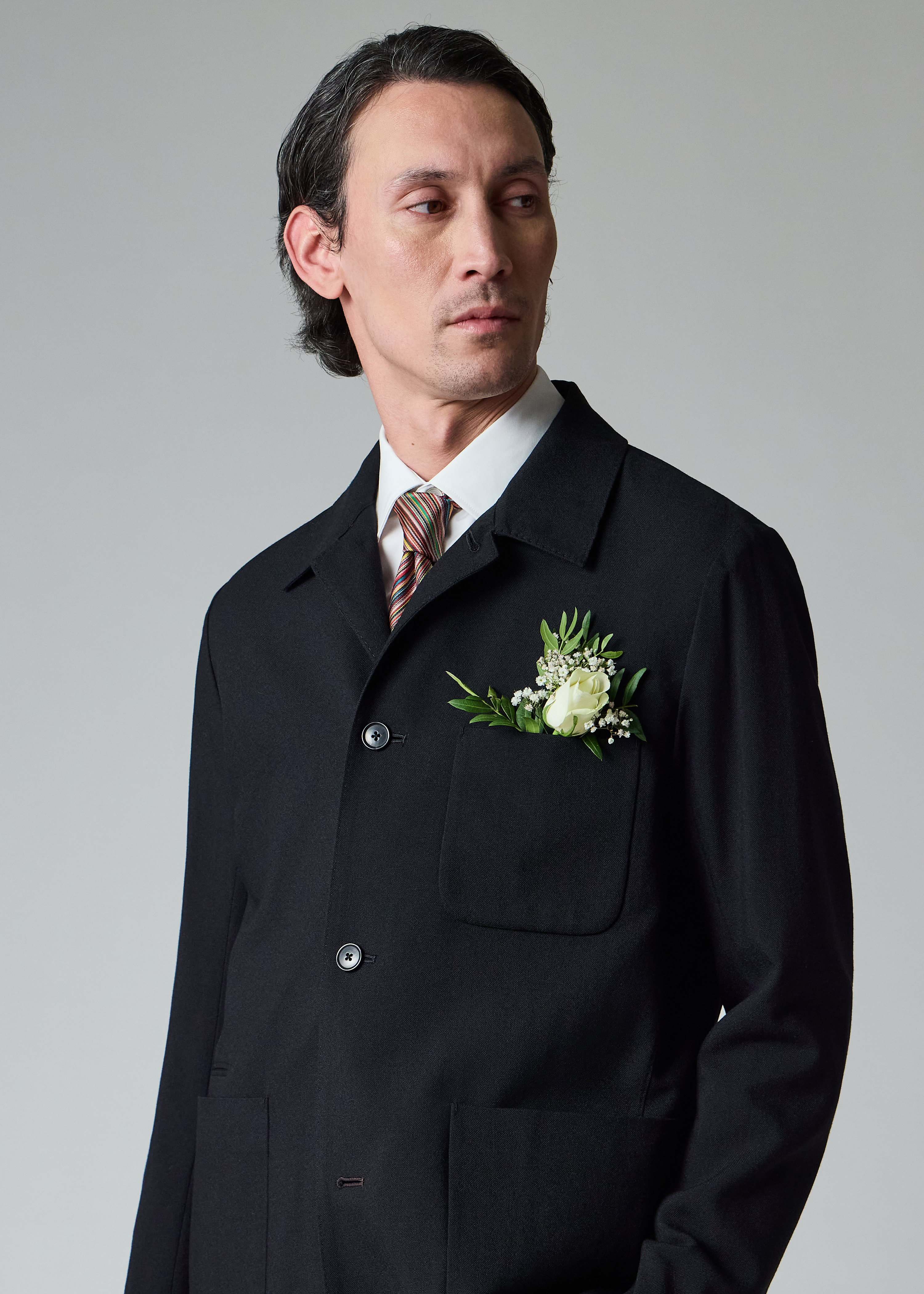 Paul Smith Black Two-Ply Hopsack Wool Work Jacket | King's Cross