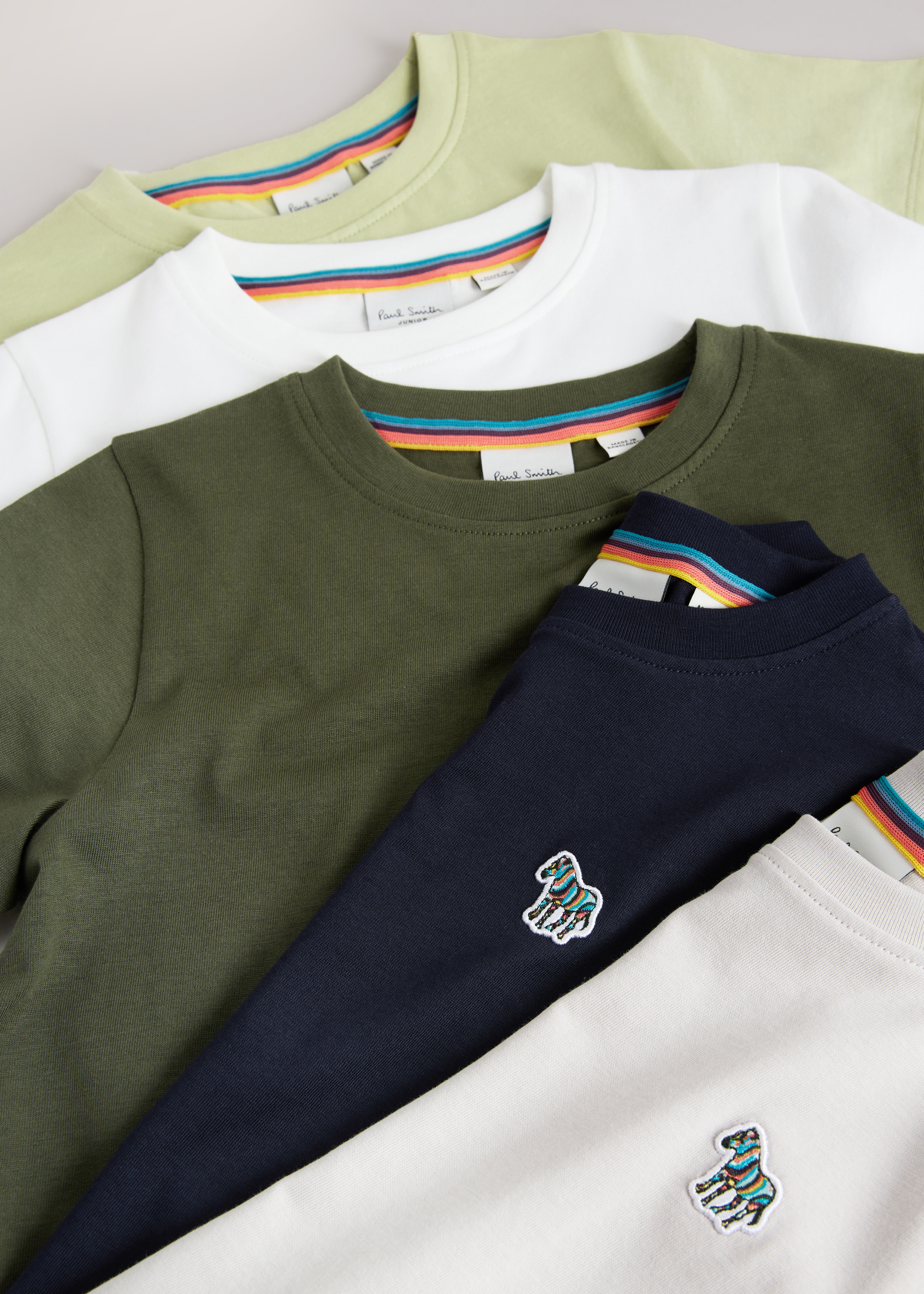 Paul Smith Junior 3-13 Years Zebra Logo T-Shirts 5 Pack | King's Cross