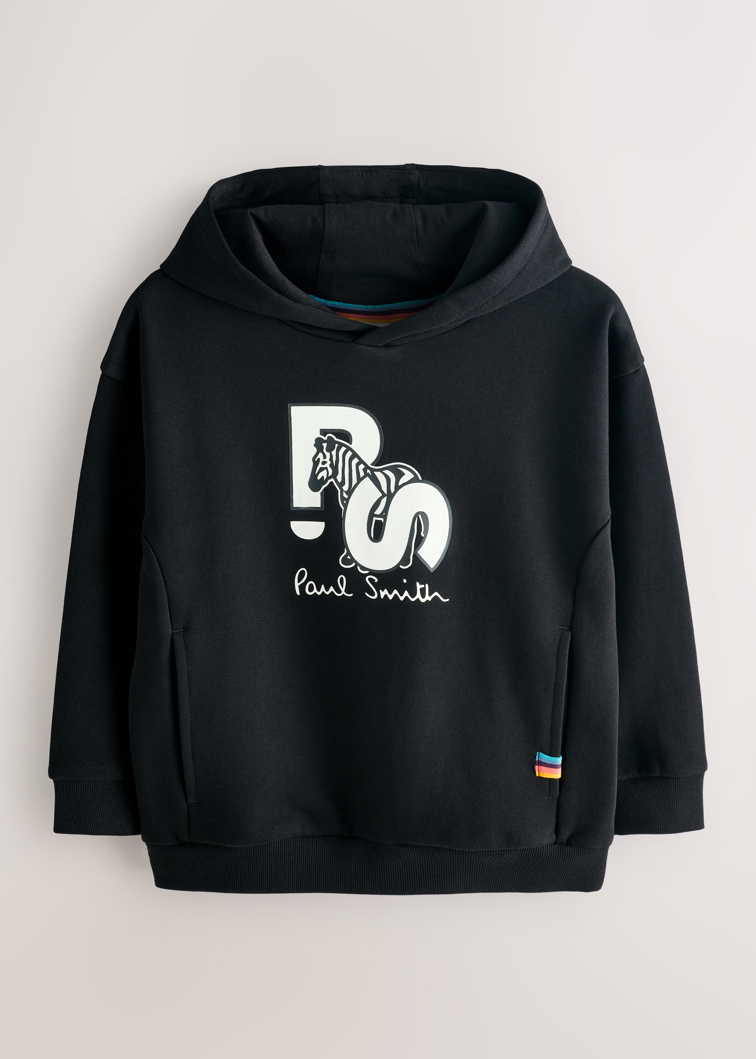 3-13 Years Black PS Zebra Hoodie