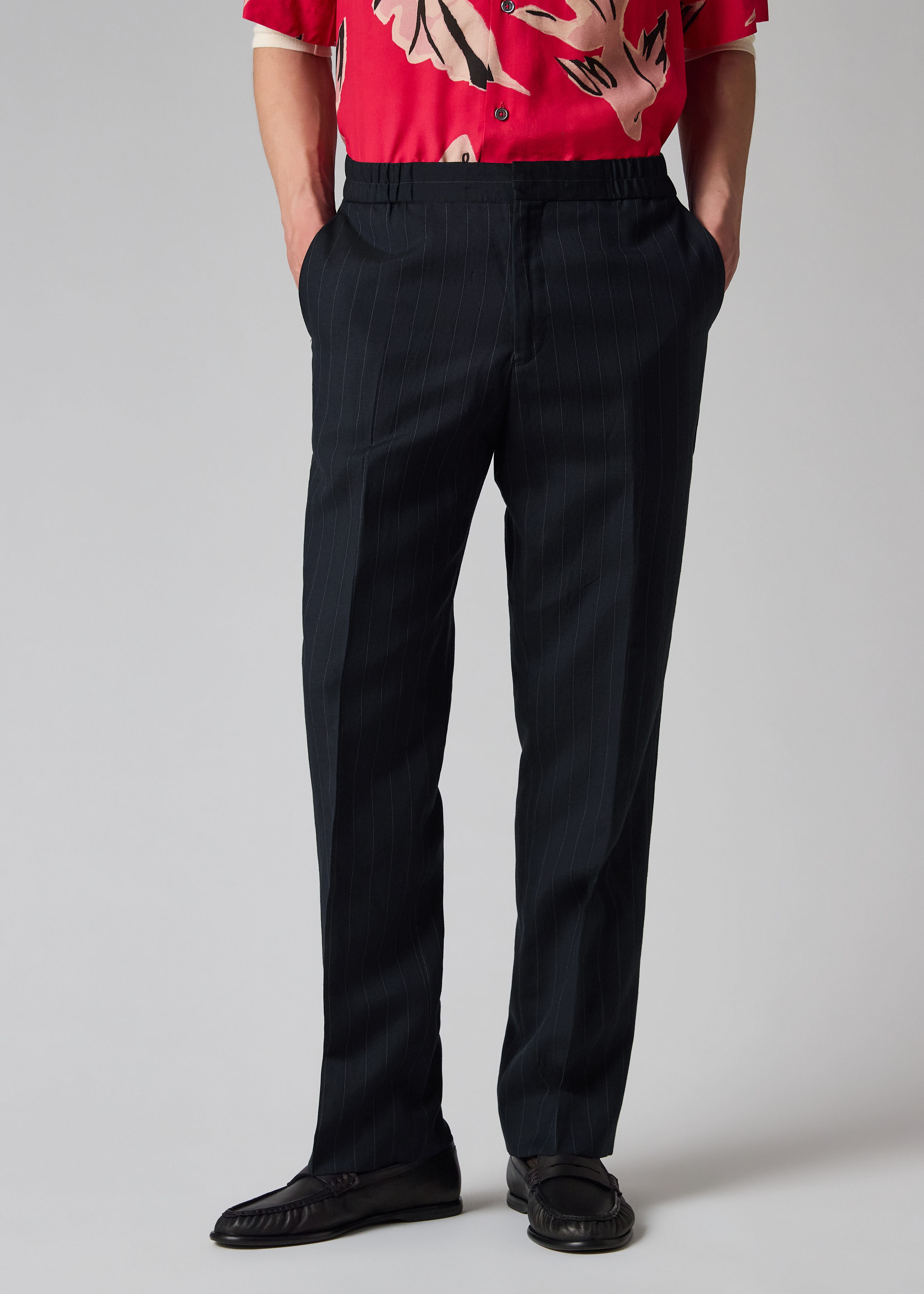Paul Smith Tan Tropical Wool Elasticated-Waist Trousers | King's Cross